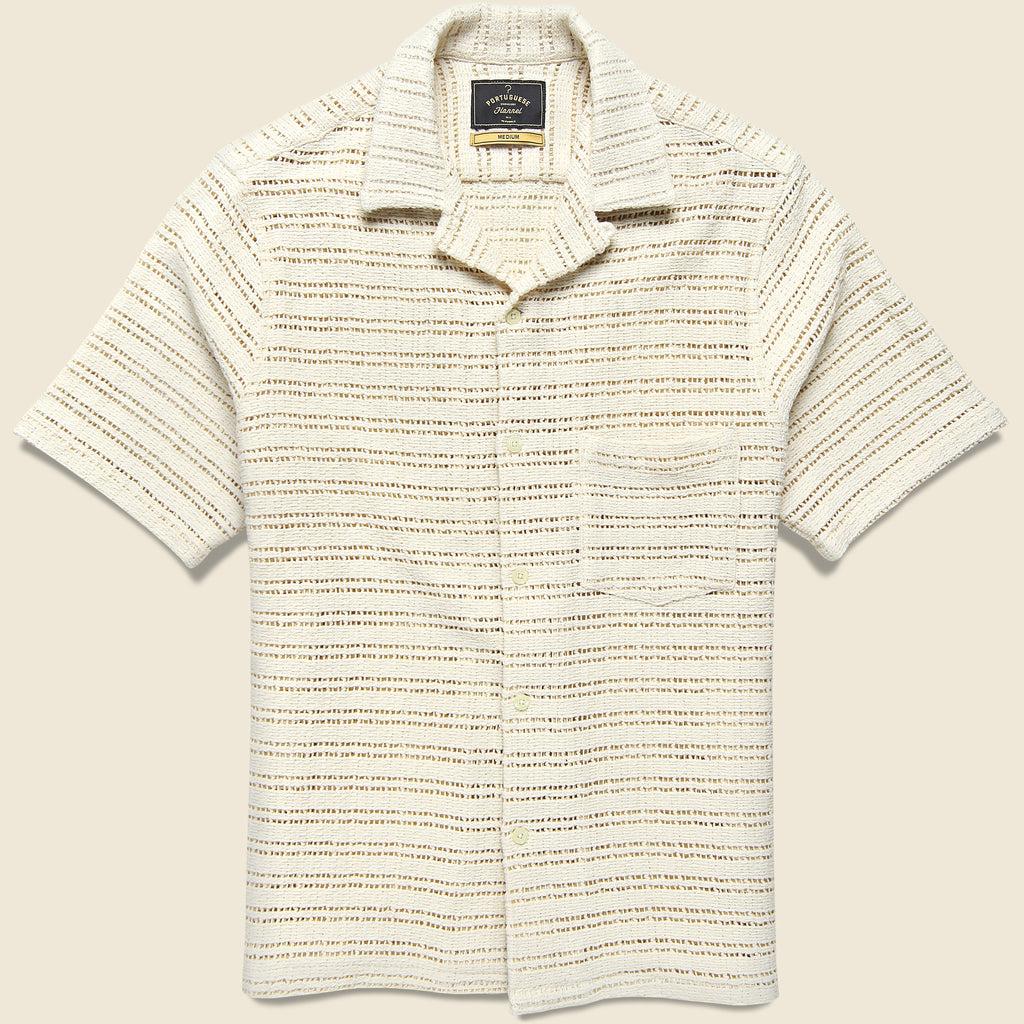 Drove Knit Camp Shirt - Ecru Product Image