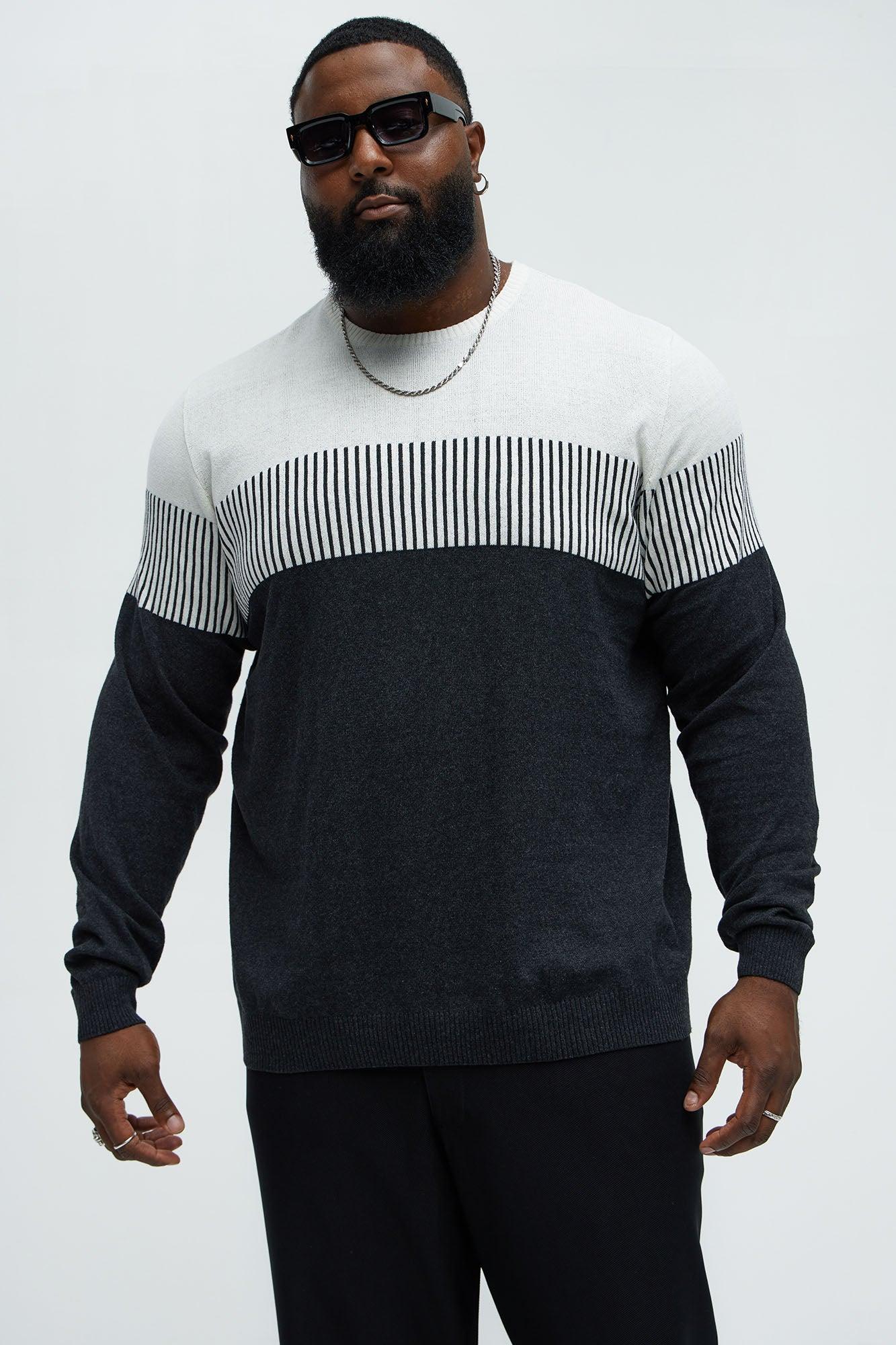 Don't Cross The Line Crewneck Sweater - Multi Color Product Image