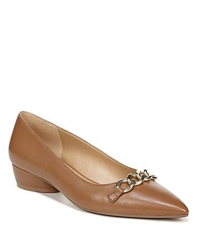 Naturalizer Becca Chain Detail Leather Heeled Flats Product Image