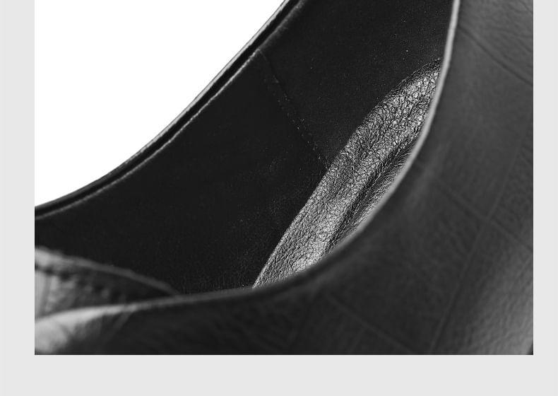 Plain Lace-Up Derby Shoes Product Image