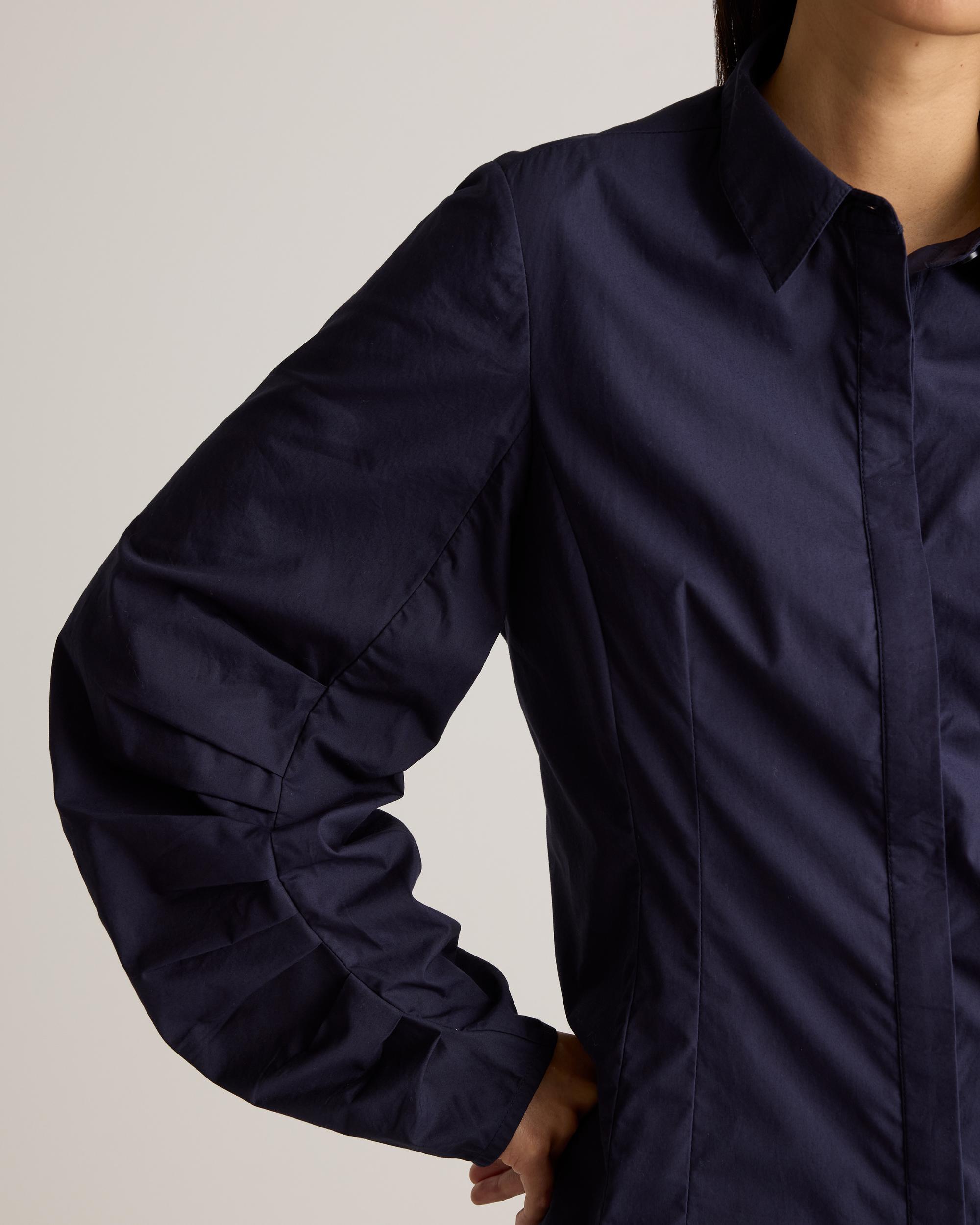 Quince | Women's Poplin Balloon Sleeve Shirt Organic Cotton Product Image