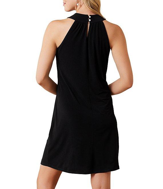 Tommy Bahama Carmela Halter Neck Sleeveless Hardware Short Dress Product Image