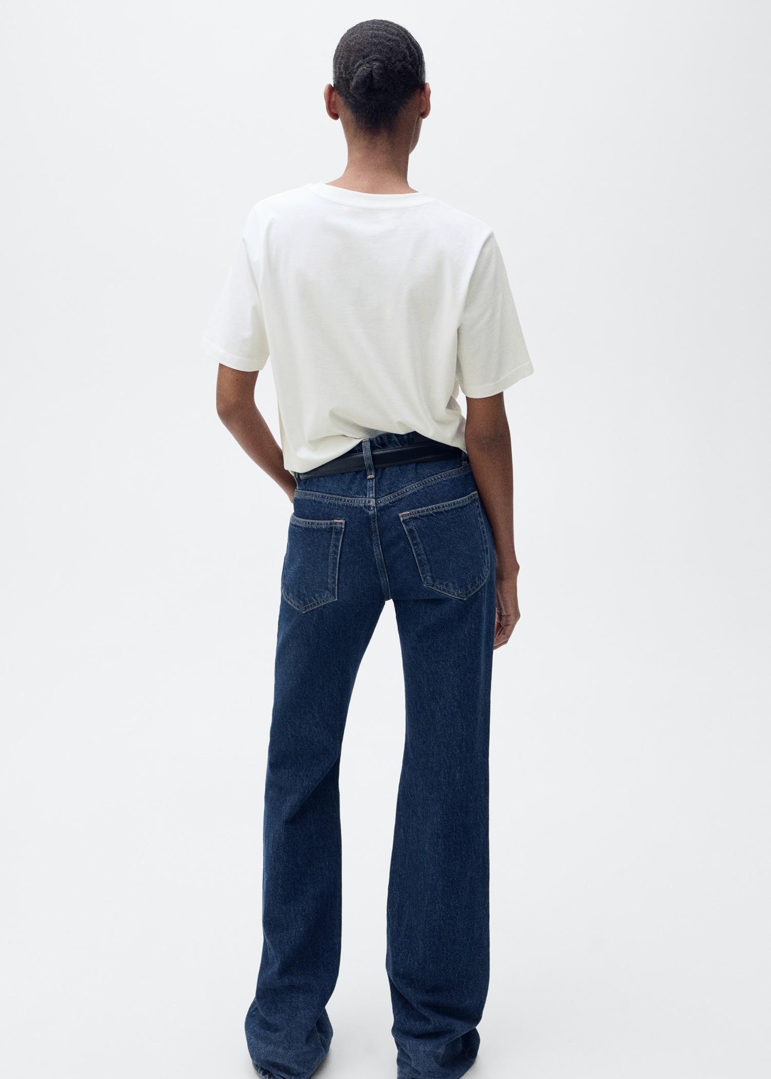 Short-sleeved printed t-shirt - Women | MANGO USA Product Image