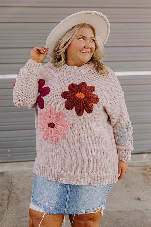 Wine Country Knit Sweater Curves Product Image