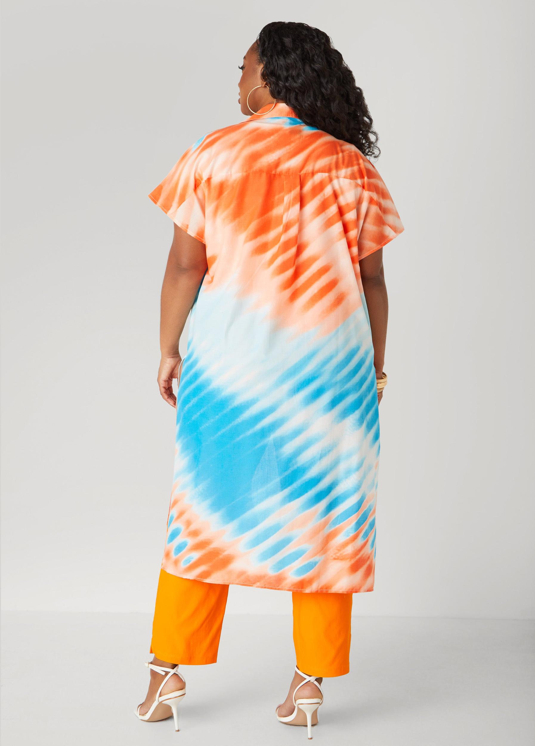Tie Dyed Cotton Duster Shirt Product Image