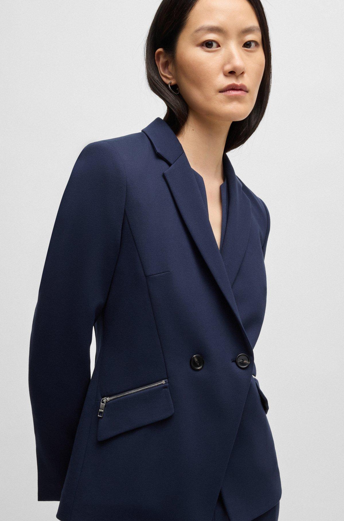 Slim-fit blazer with zipped pockets Product Image
