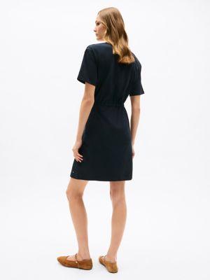 Belted Gold Button T-Shirt Dress Product Image