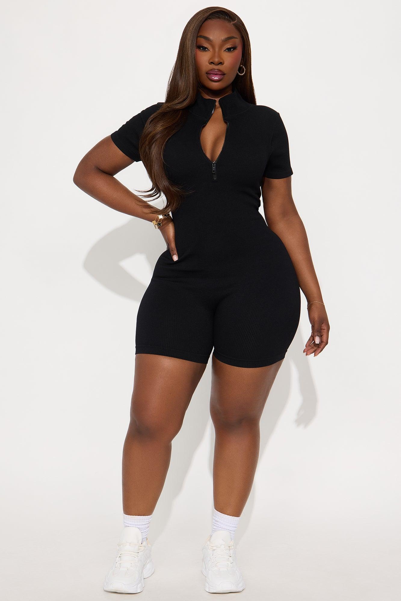 Daily Steps Active Romper - Black Product Image