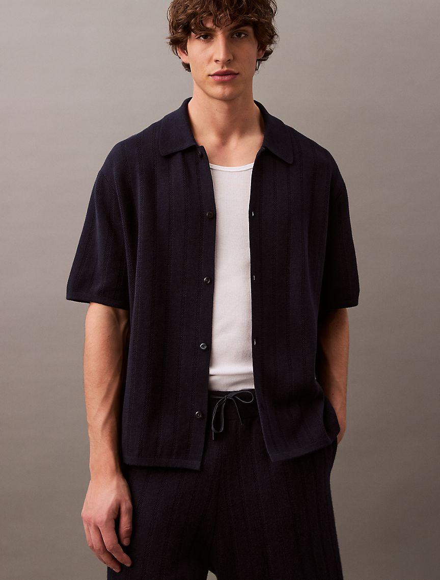 Jacquard Mesh Pull-On Sweater Shorts Product Image