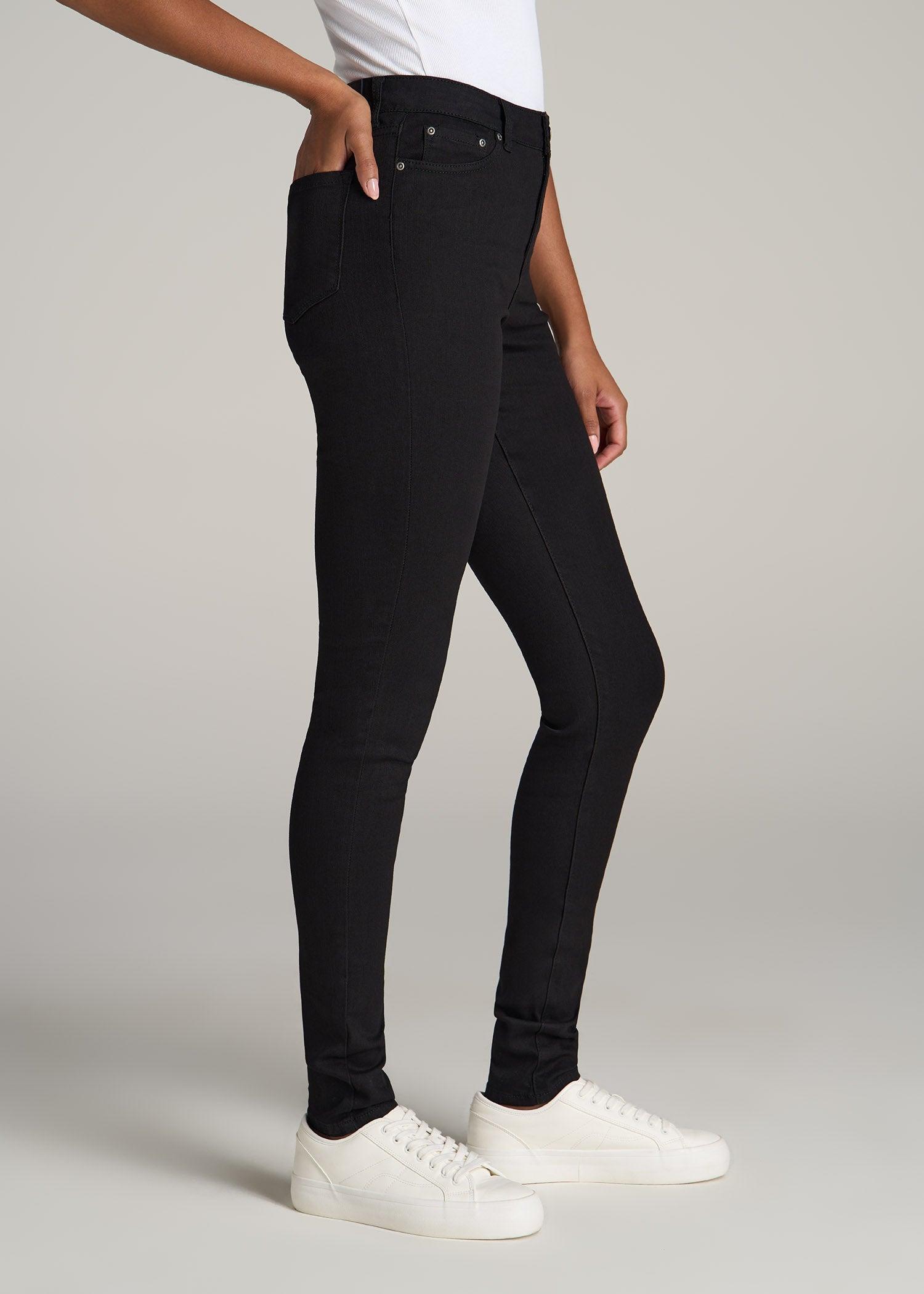 Georgia High-Rise Skinny Jeans for Tall Women in Black Female Product Image