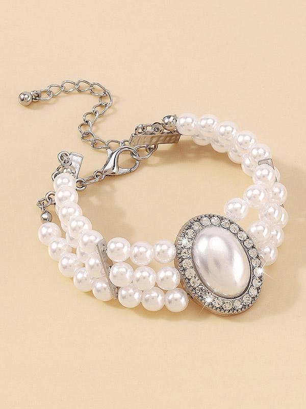 Adjustable Chains Geometric Rhine Stones Bracelet Accessories Product Image