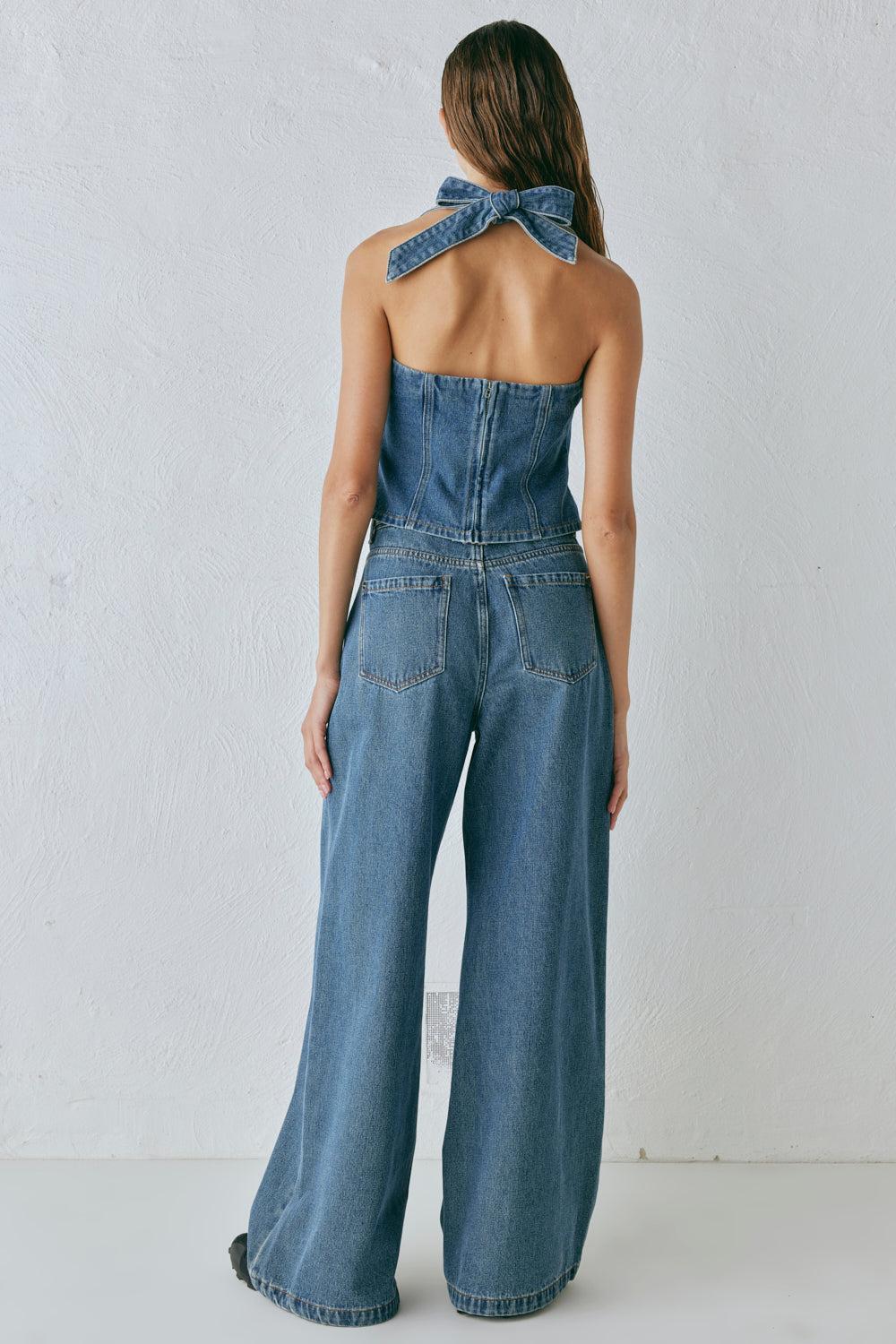 Aston High Rise Denim Jeans Blue Product Image