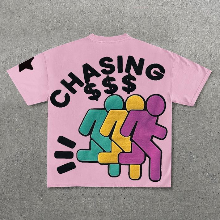 Chasing Money Graphic Print Cotton T-Shirt Product Image