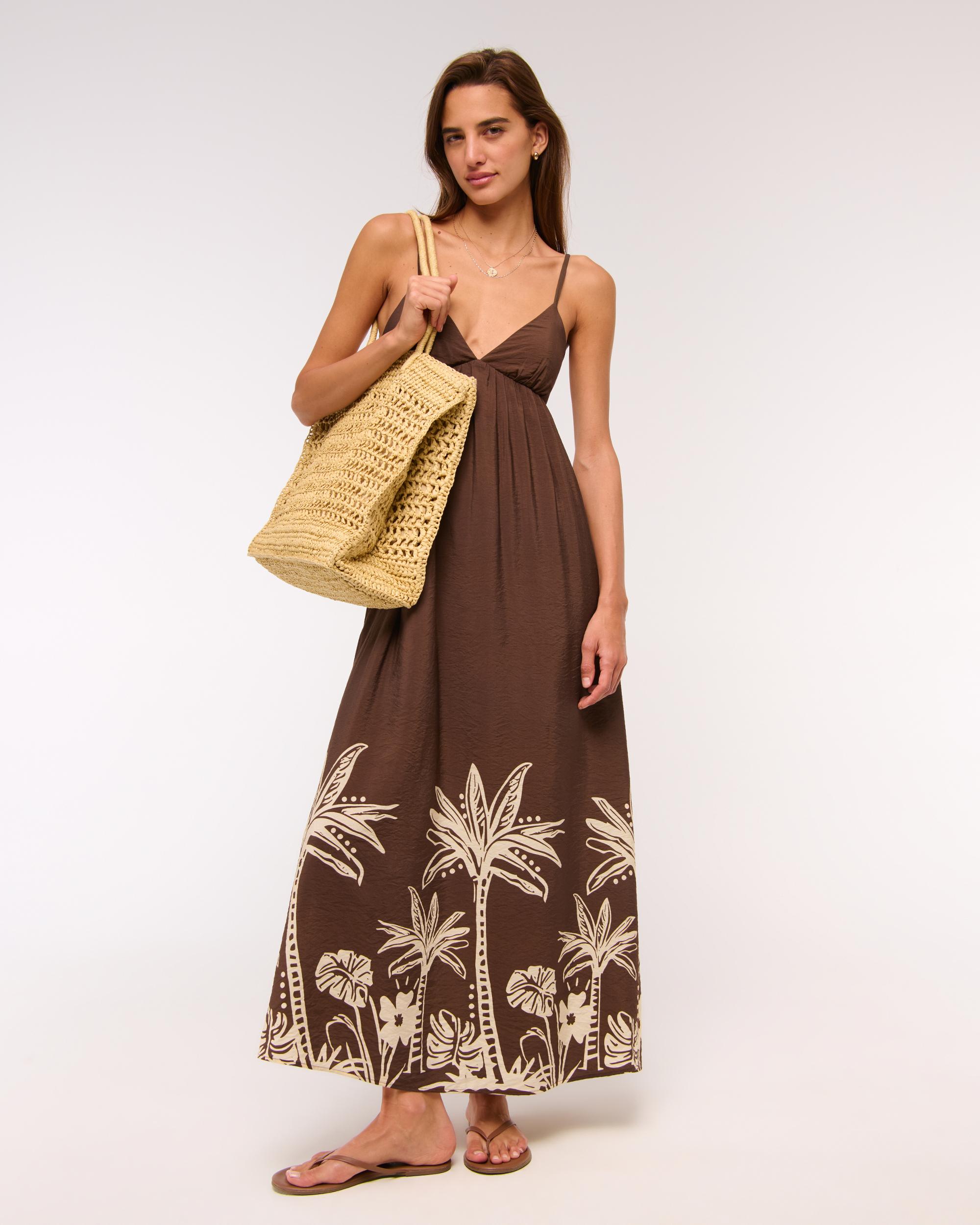 Bra-Free Clasp-Back Flowy Maxi Dress Product Image