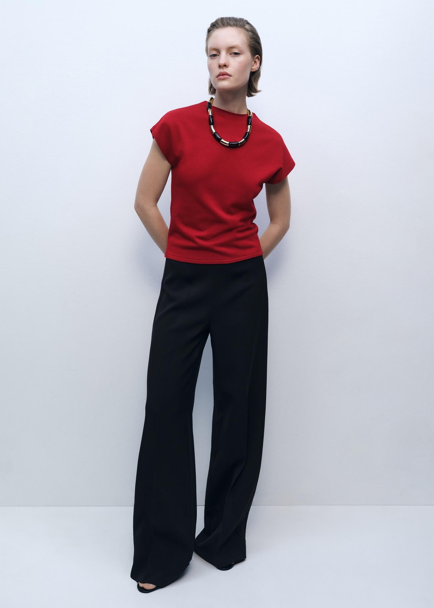 Sleeveless fine-knit sweater - Women | MANGO USA Product Image