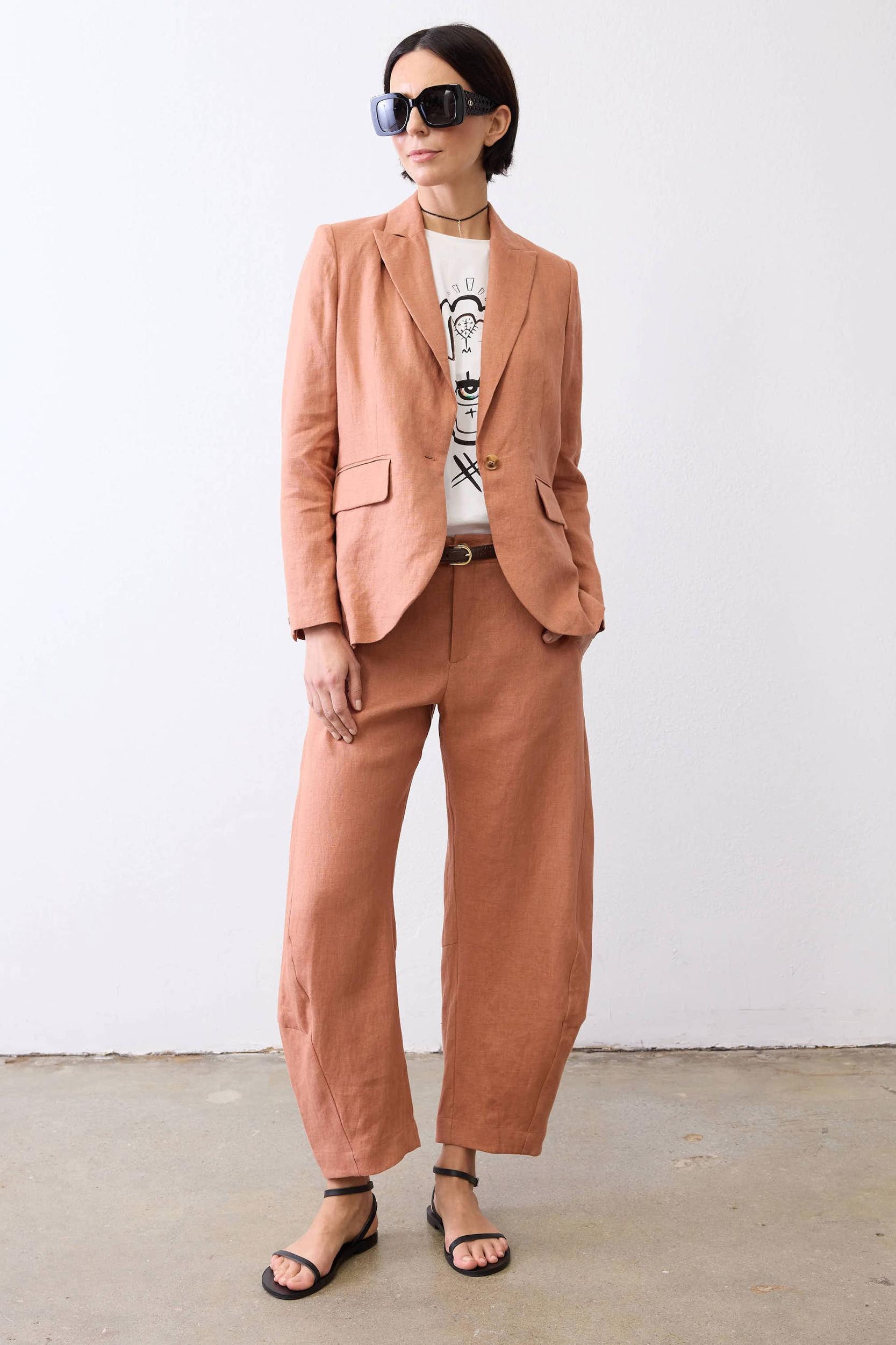 The Uptown Loose Linen Pants Product Image