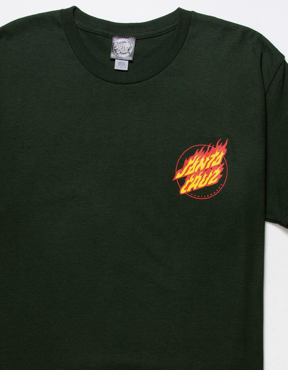 SANTA CRUZ Flaming Dot Mens Tee - FOREST Product Image