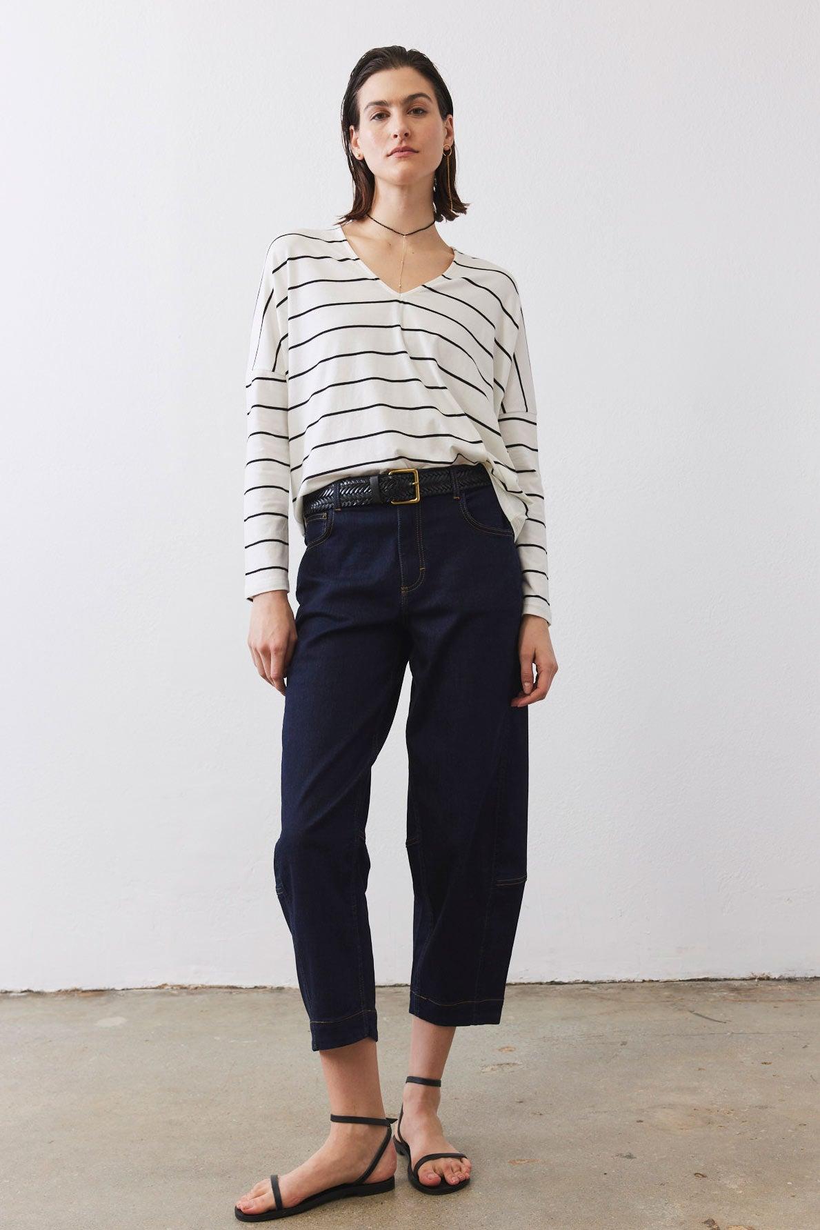 The Striped Dolman Long Sleeve Top Product Image