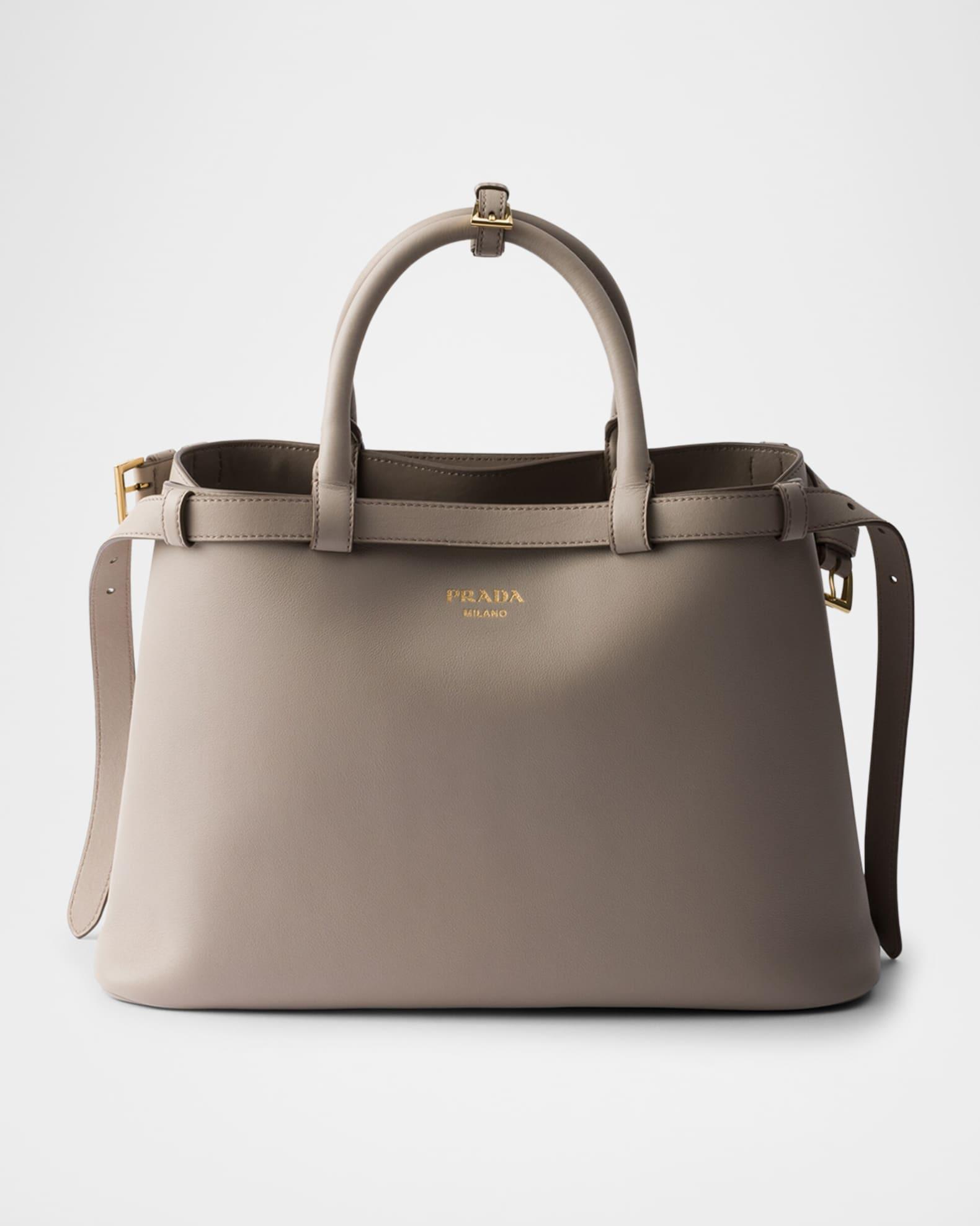 Prada Buckle Medium Leather Handbag with Double Belt Product Image