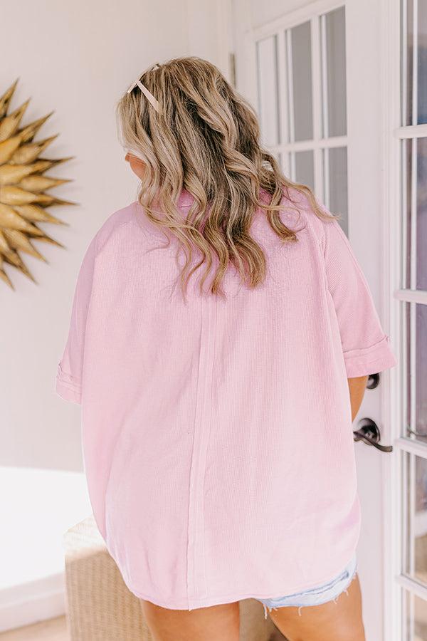 Sunshine and Smiles Waffle Knit Top Curves Product Image