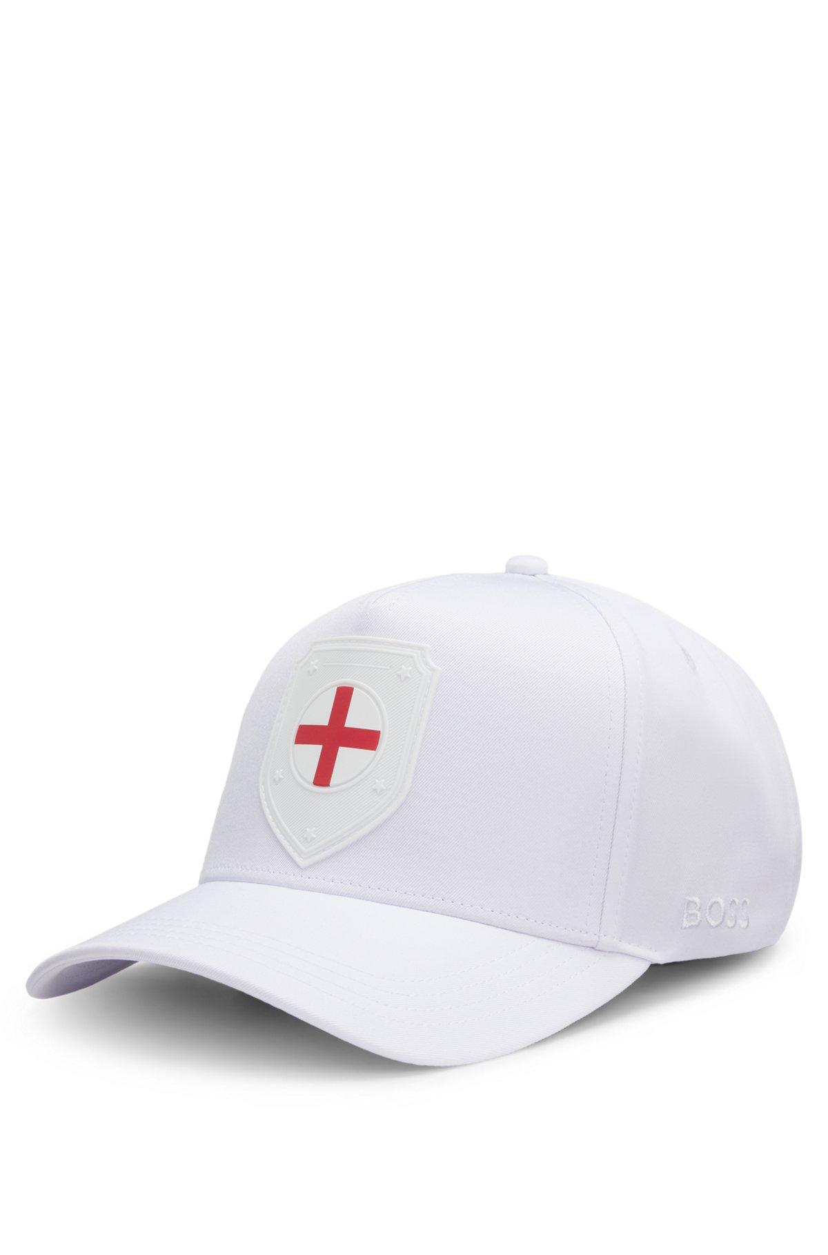 Logo cap in lustrous twill with country-flag badge Product Image