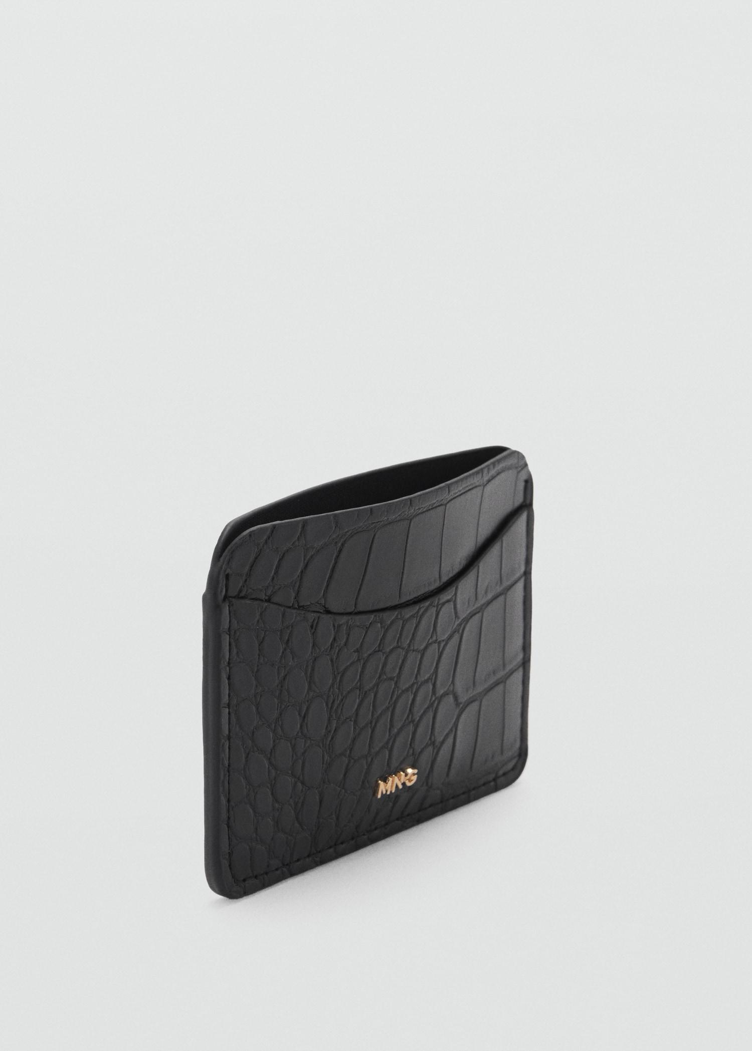 Croc-effect cardholder - Women | MANGO USA Product Image
