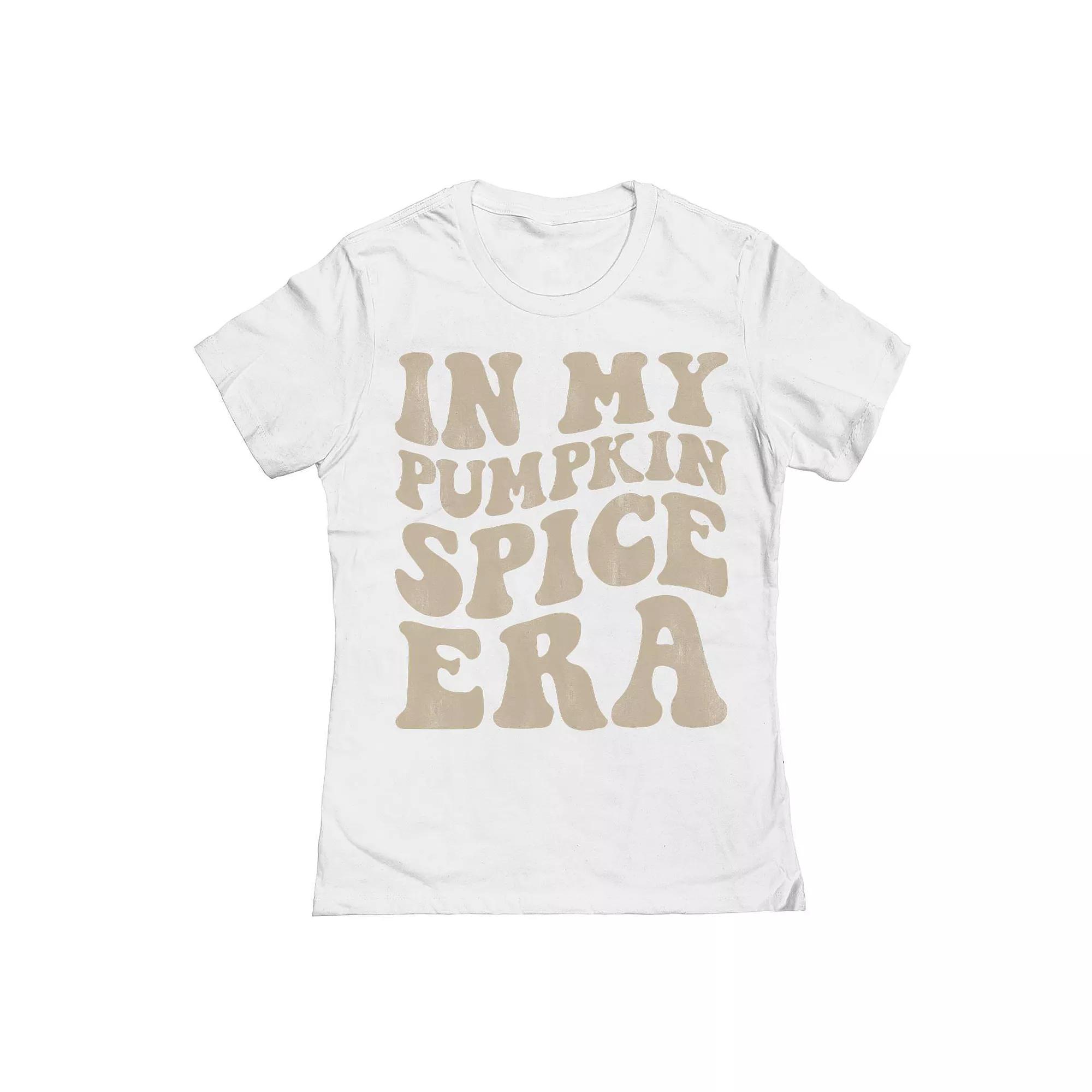 Junior's Grayson Threads The Label Pumpkin Spice Era Tan Graphic Tee, Women's,  Product Image