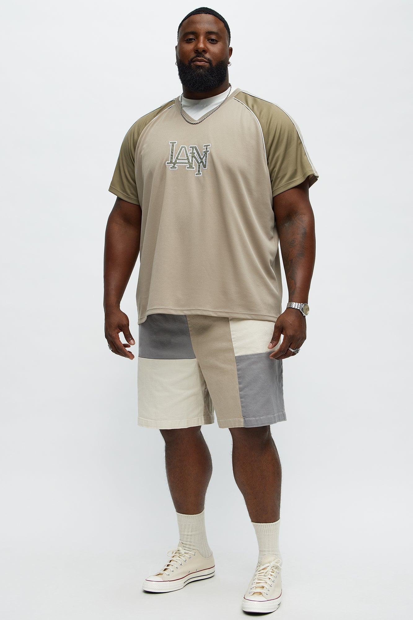 Blocked Again Shorts - Grey/combo Product Image