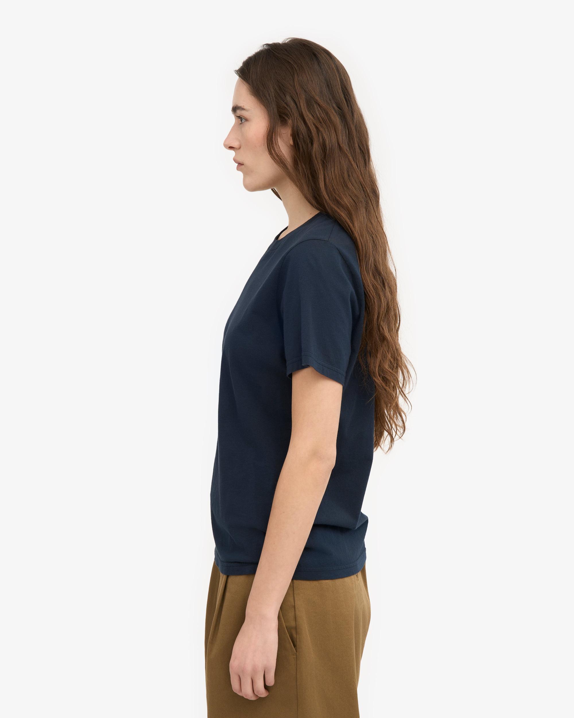 Women Light Organic Tee - Navy Blue Product Image