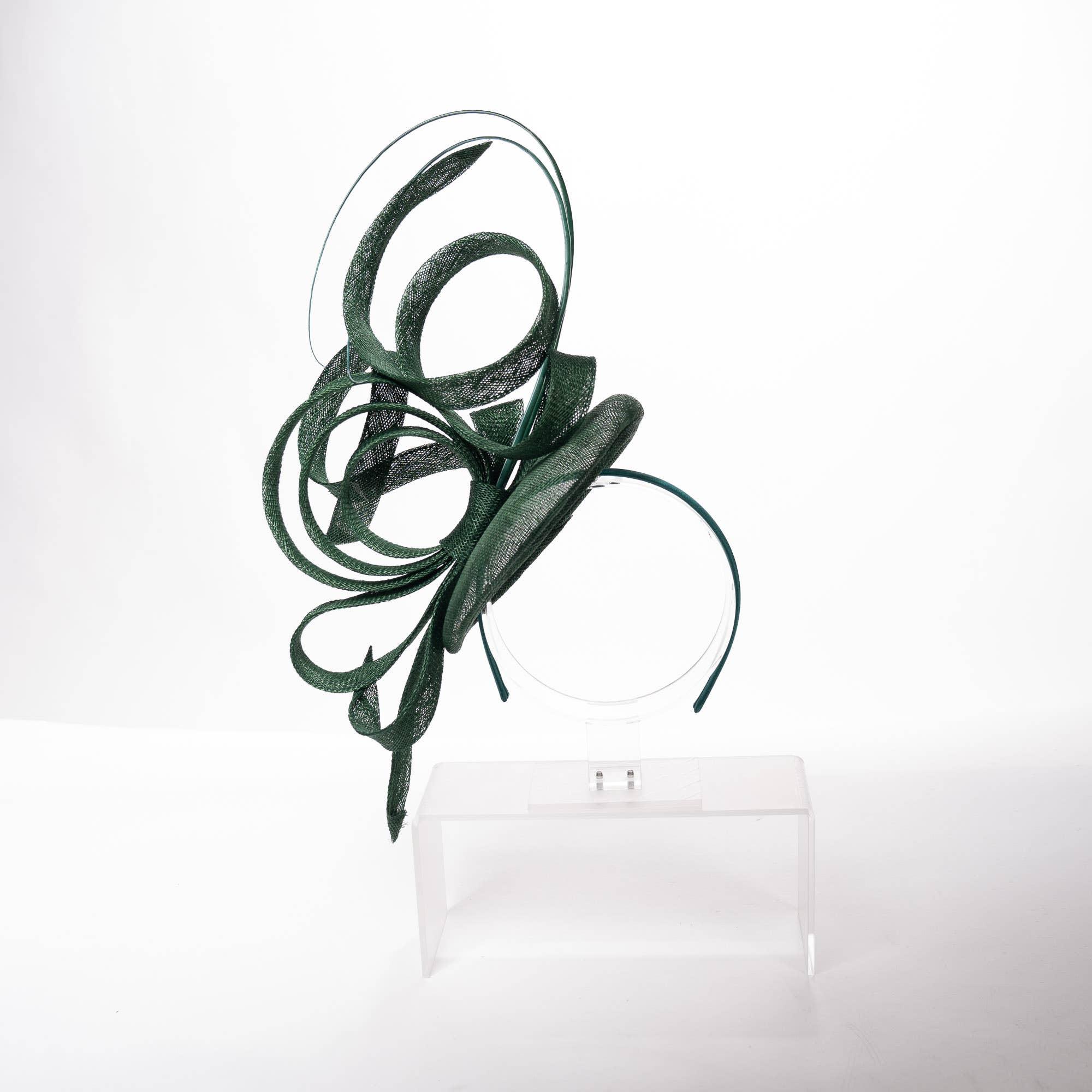 Sinamay Fascinator Headband, Ribbon 3D Design Product Image