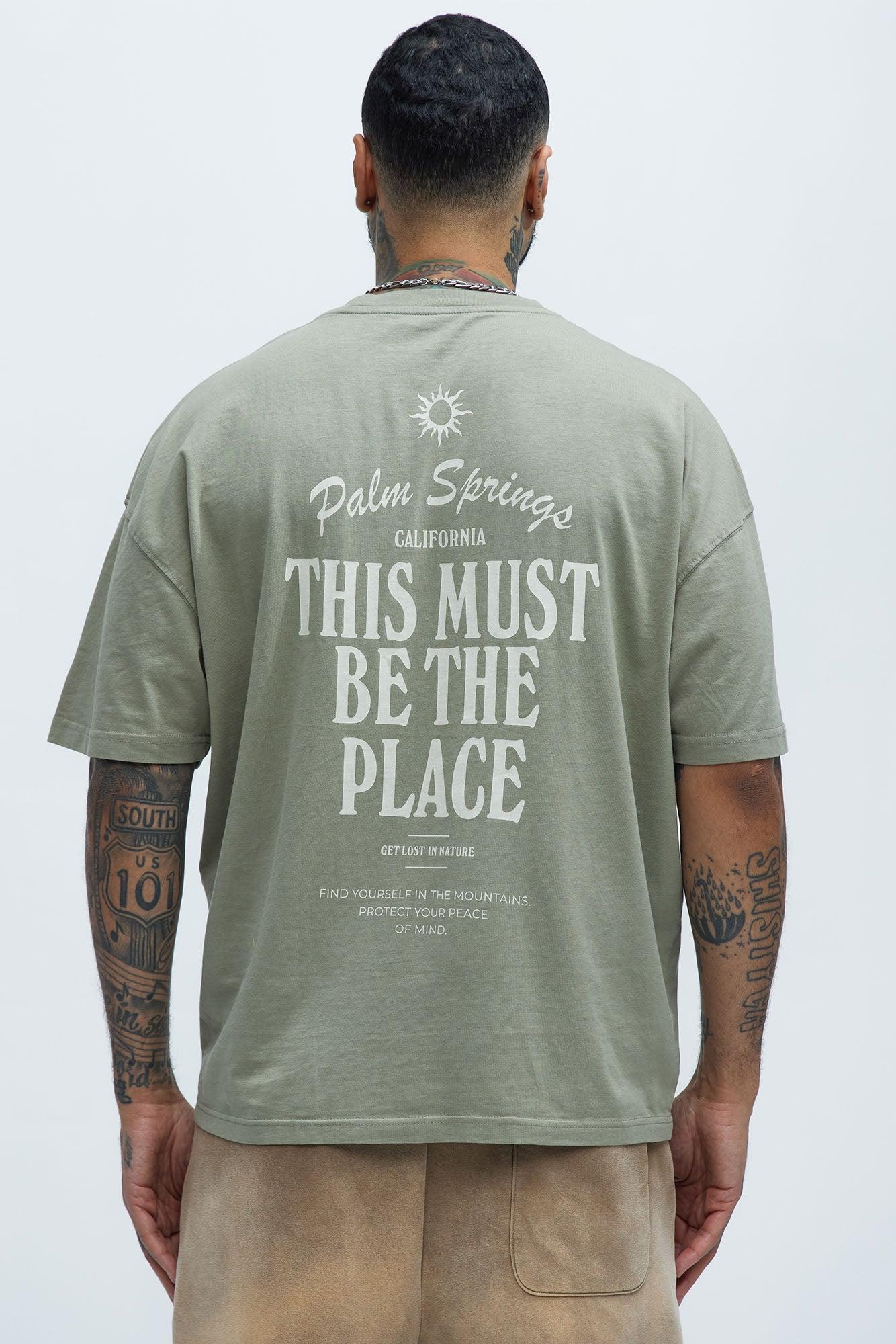 Palm Springs Get Lost Oversized Short Sleeve Tee - Olive Product Image