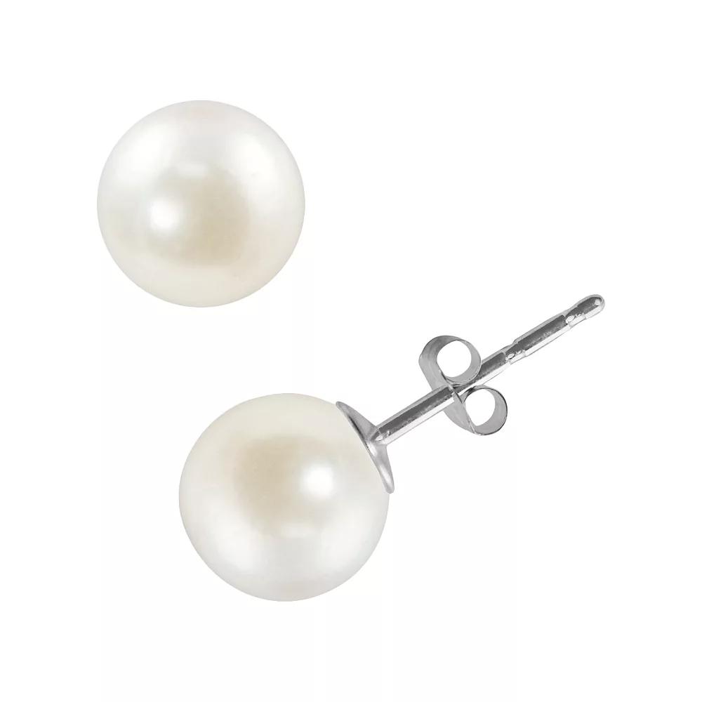 PearLustre by Imperial 14k White Gold Akoya Cultured Pearl Stud Earrings, Women's Product Image