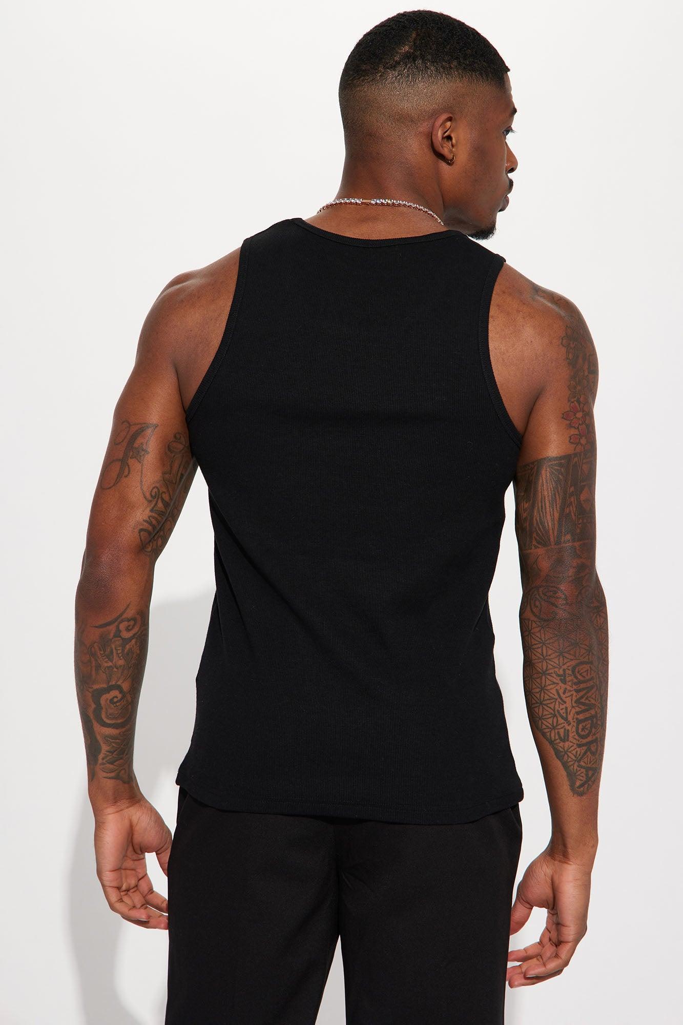 Classic Ribbed Tank Top - Black Product Image