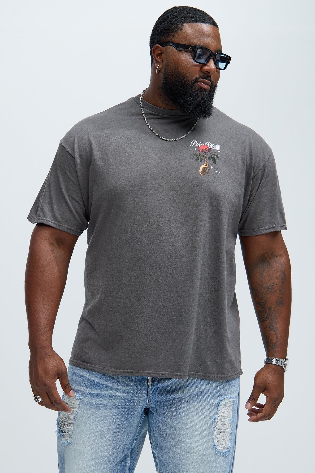 Pain & Beauty Short Sleeve Tee - Charcoal Product Image