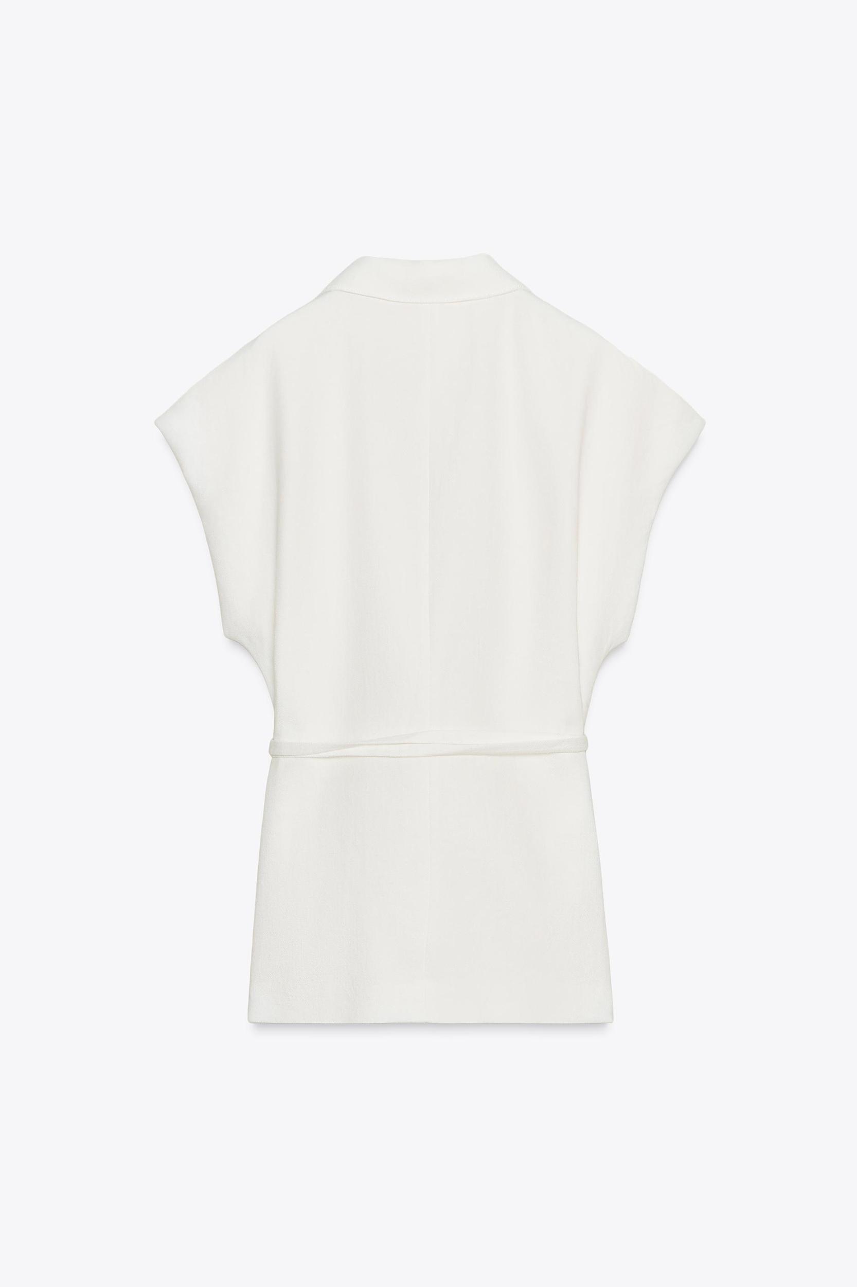 ZW COLLECTION DOUBLE BREASTED LINEN VEST Product Image