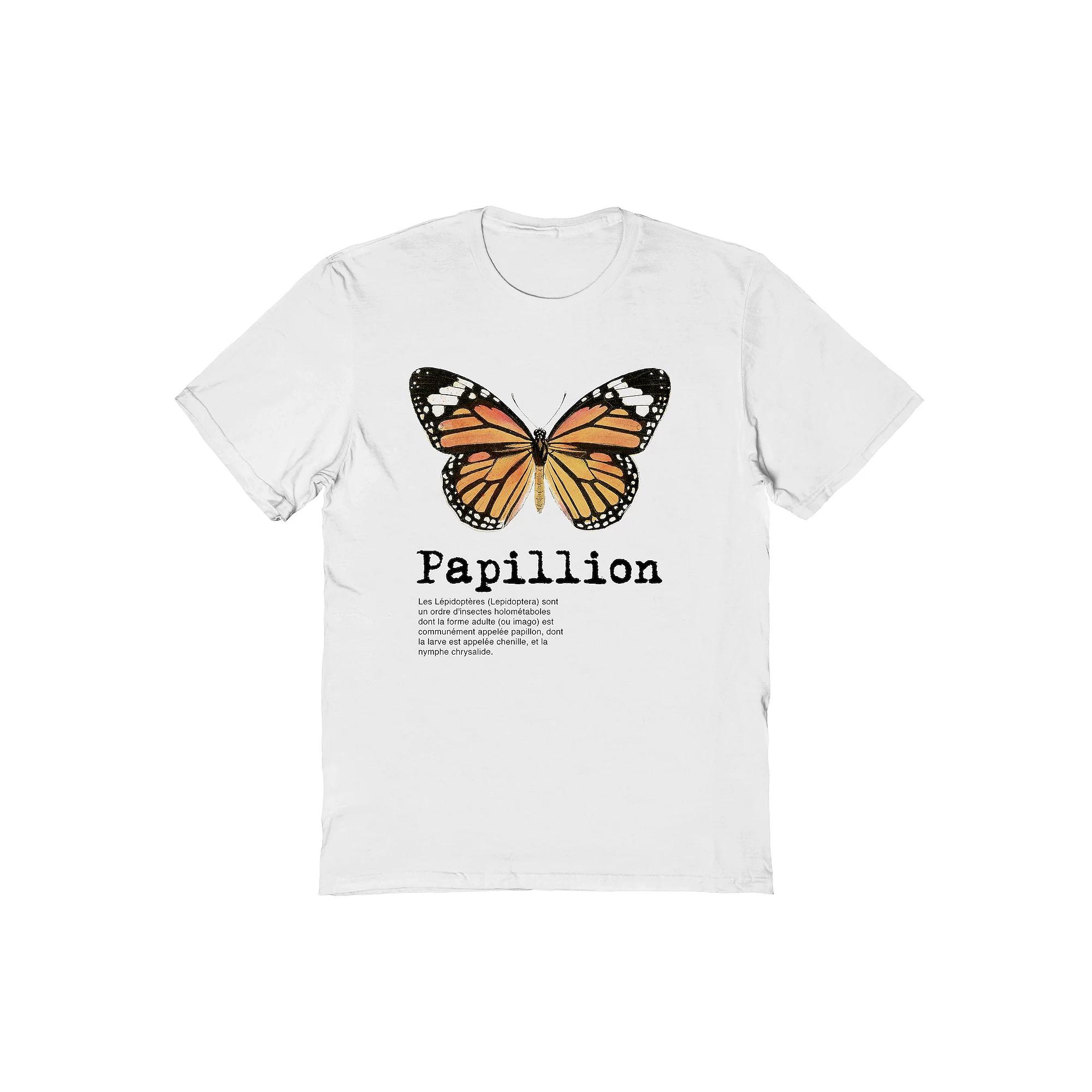 Men's Papillion Graphic Tee, Size: Large, White Product Image