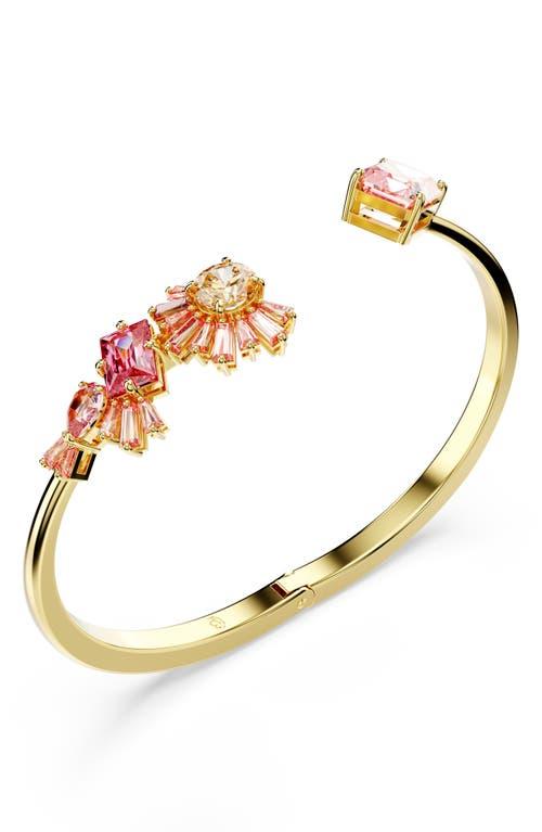 SWAROVSKI Gema Bangle Gold Shiny Pink In Silver Tone Product Image