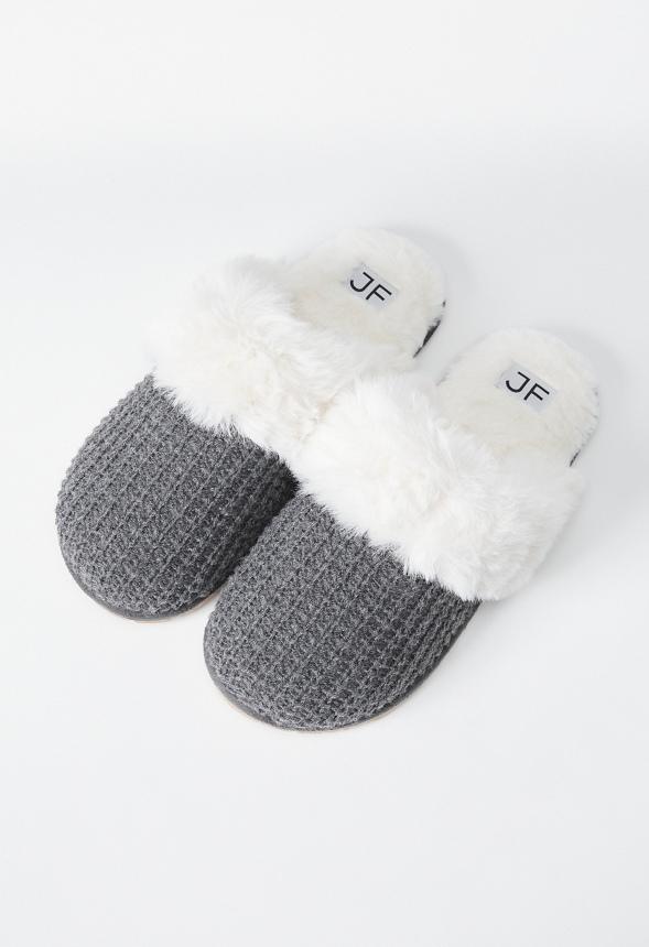 JustFab Margaux Platform Loafer Pump Womens Black/ White Size 8.5 Product Image