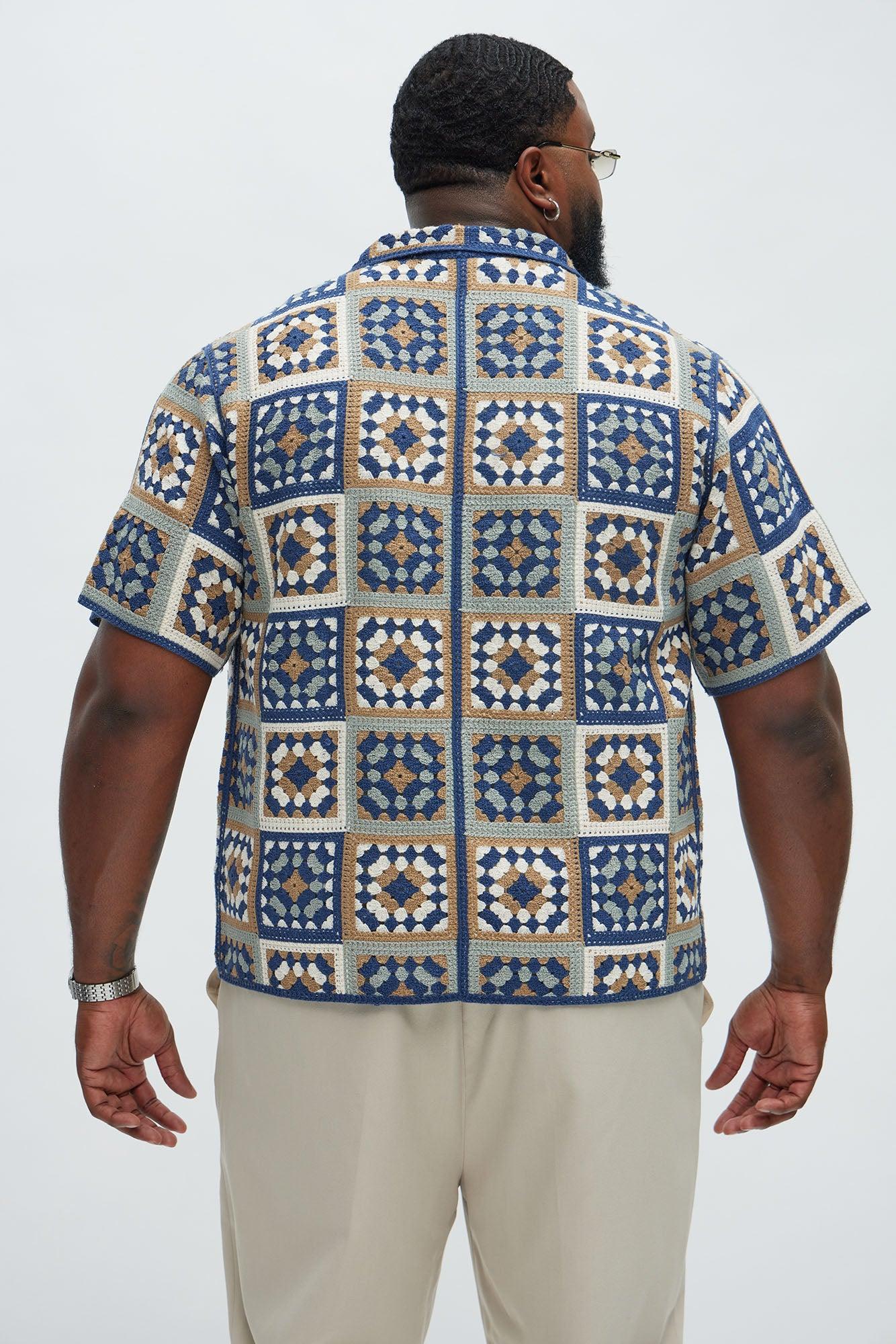 Nolan Textured Shirt - Tan/Multi Product Image