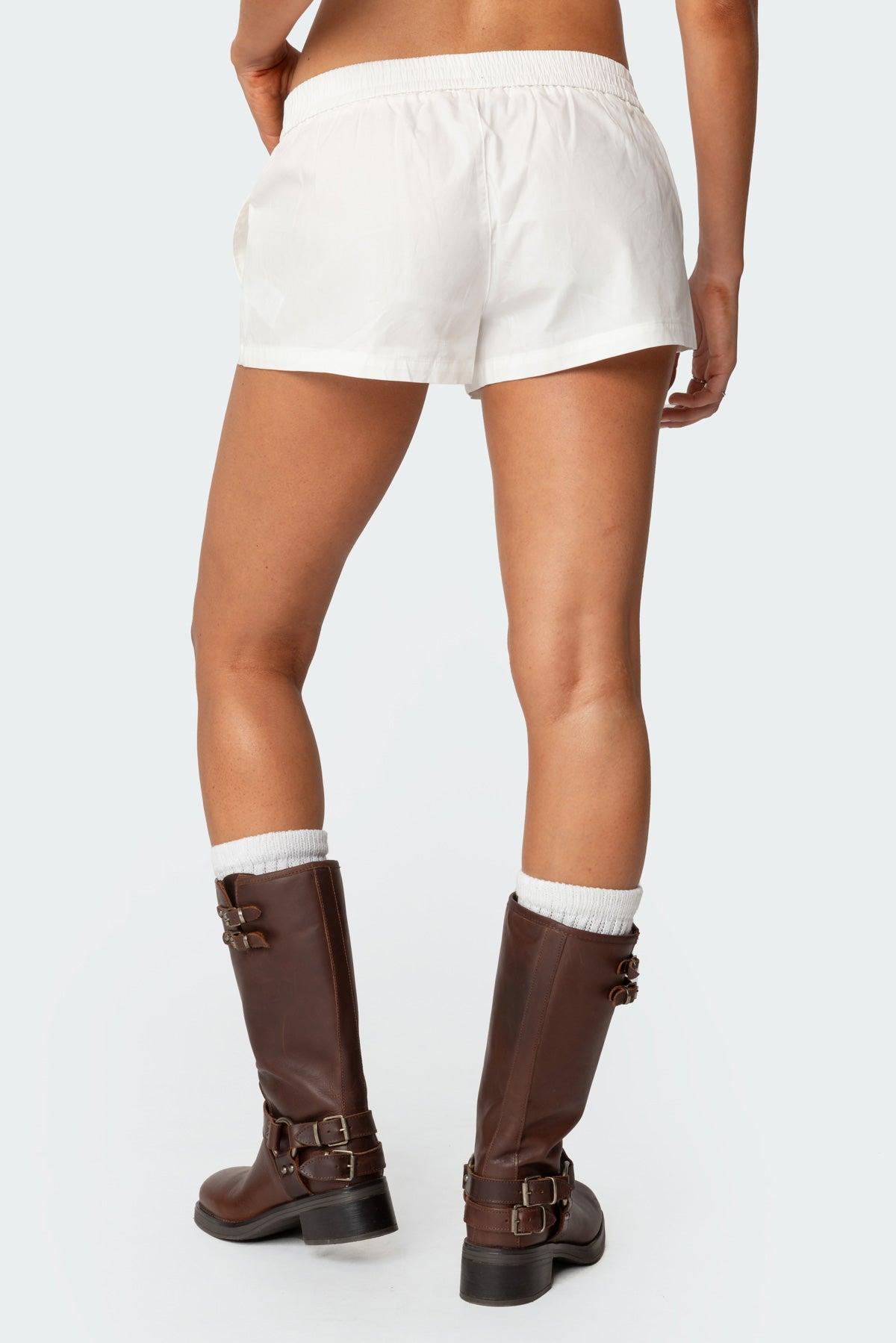 Edikted Embroidered Boxer Shorts Product Image