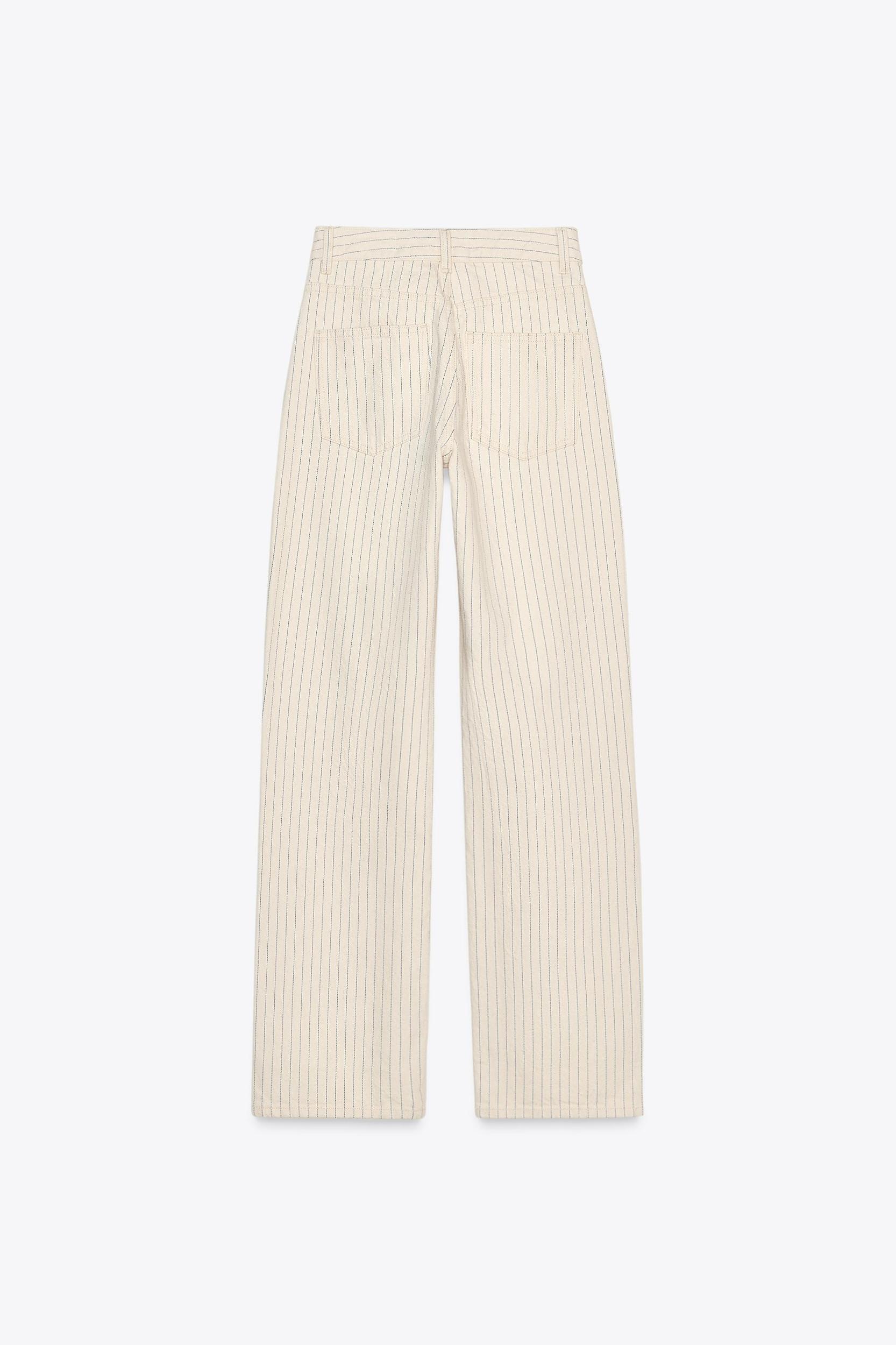 Z1975 STRIPED HIGH-WAIST STRAIGHT FULL-LENGTH JEANS Product Image