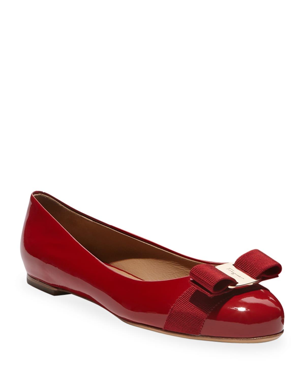 FERRAGAMO Varina Patent Flats Product Image