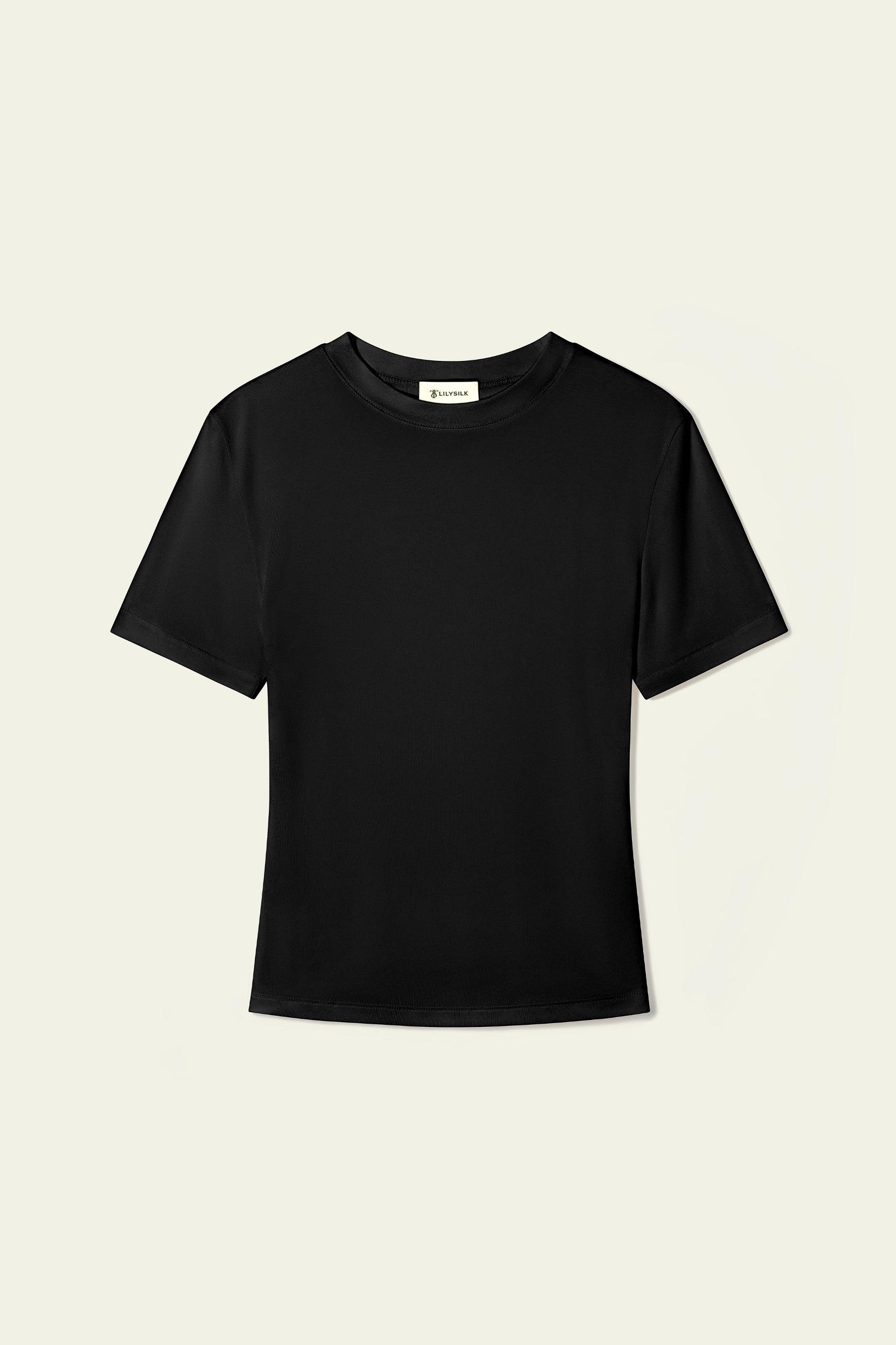 Slim Fitted Silk Jersey Tee Product Image