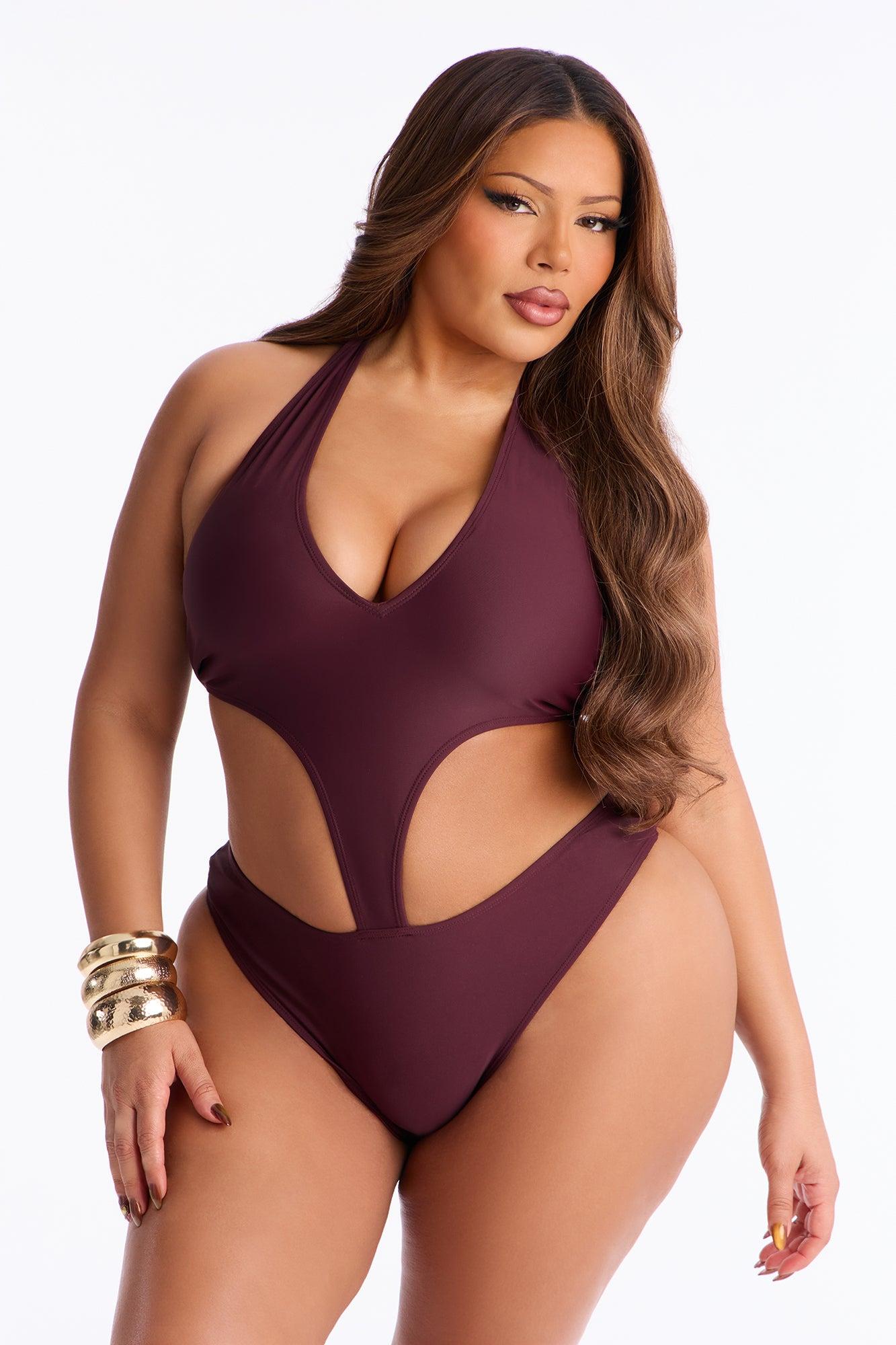 Paula 1 Piece Swimsuit And Coverup Skirt - Chocolate Female Product Image