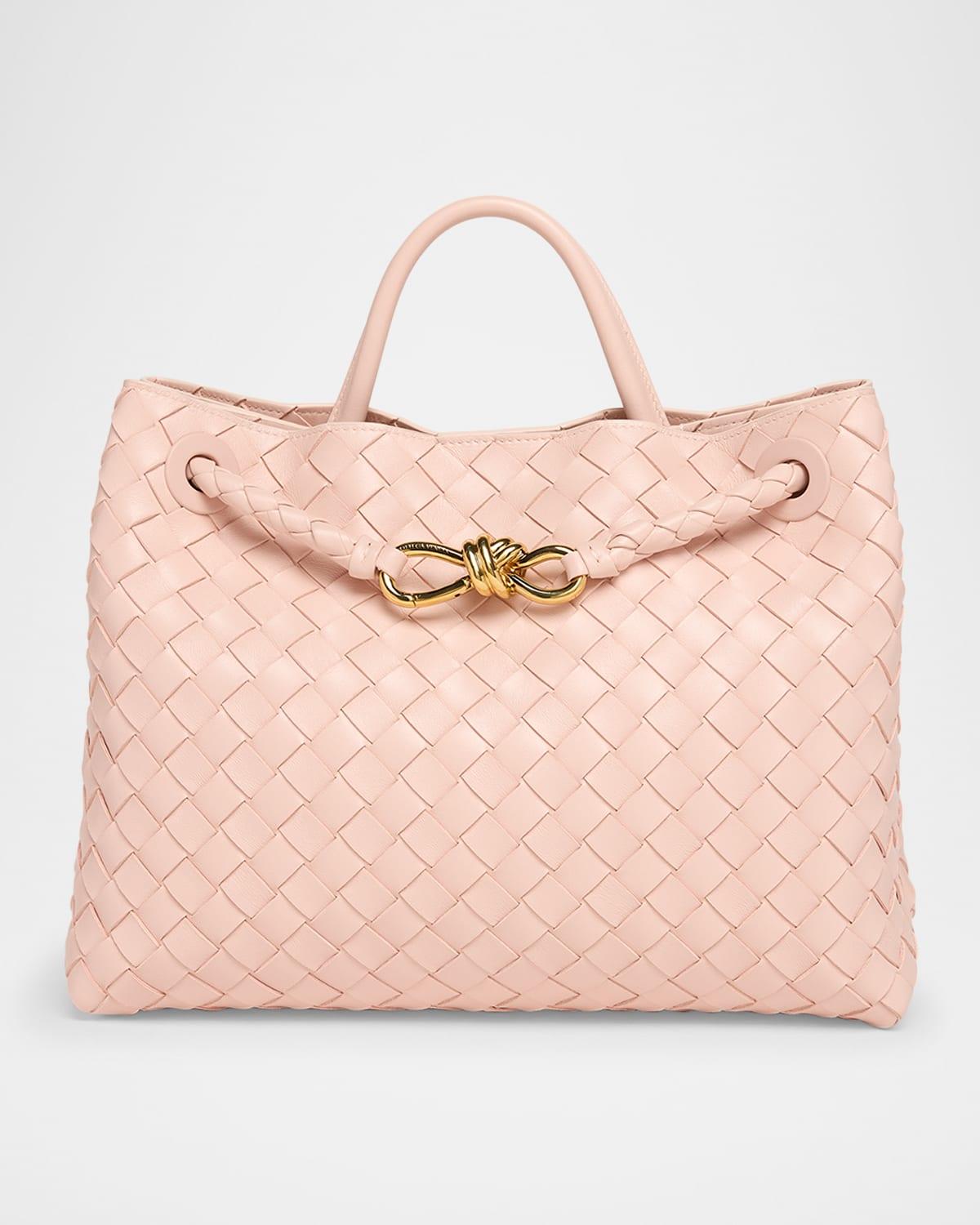 Womens Medium Andiamo Intrecciato Leather Top-Handle Bag Product Image