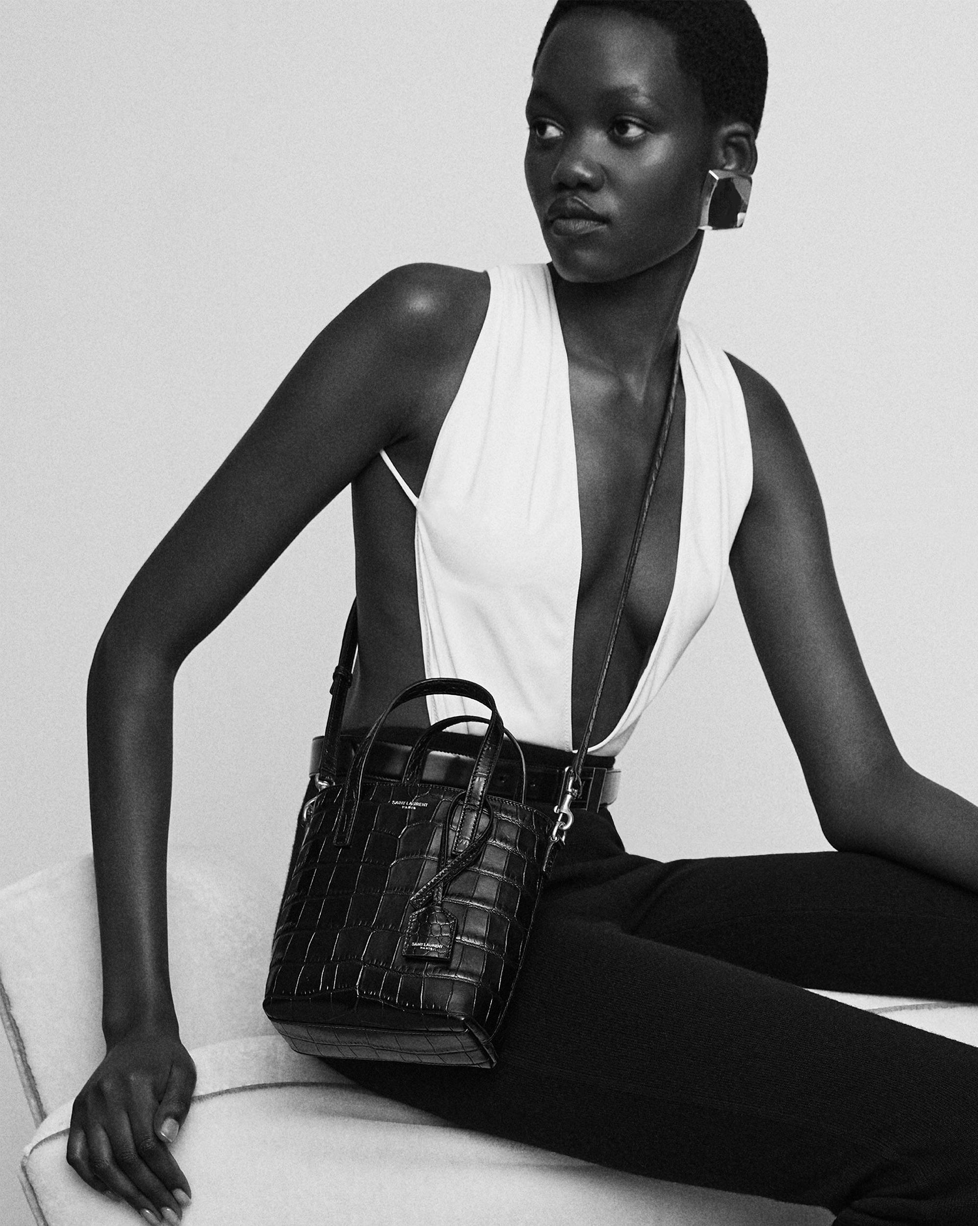 Mini toy   shopping Saint Laurent IN CROCODILE-EMBOSSED LEATHER Product Image