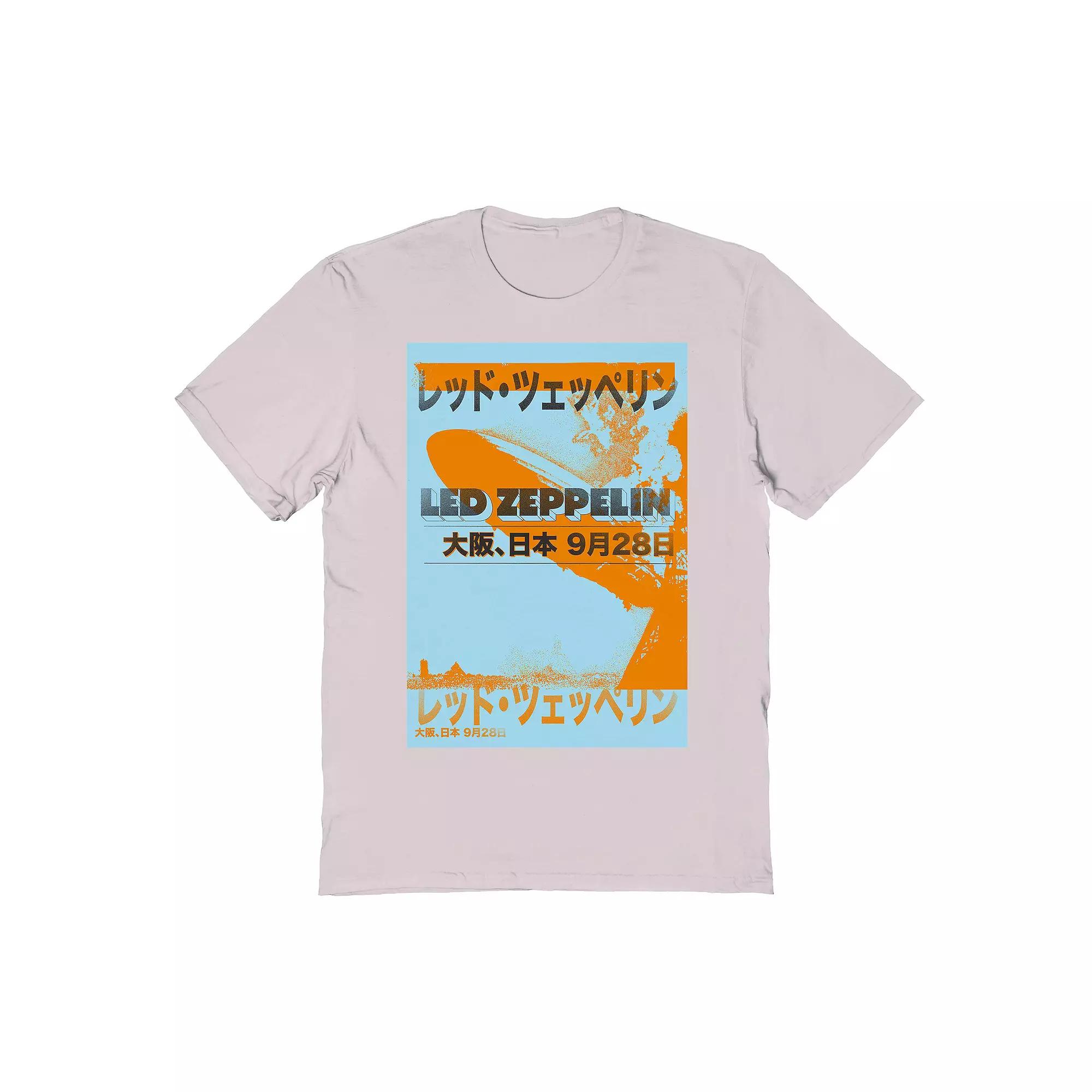 Men's Led Zeppelin Orange Zep Graphic Tee, Size: XXL, Ice Gray Product Image