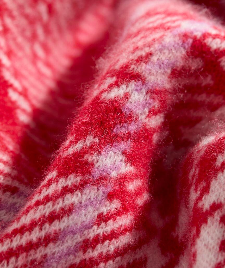 Brushed Cashmere Plaid Mockneck Sweater Product Image