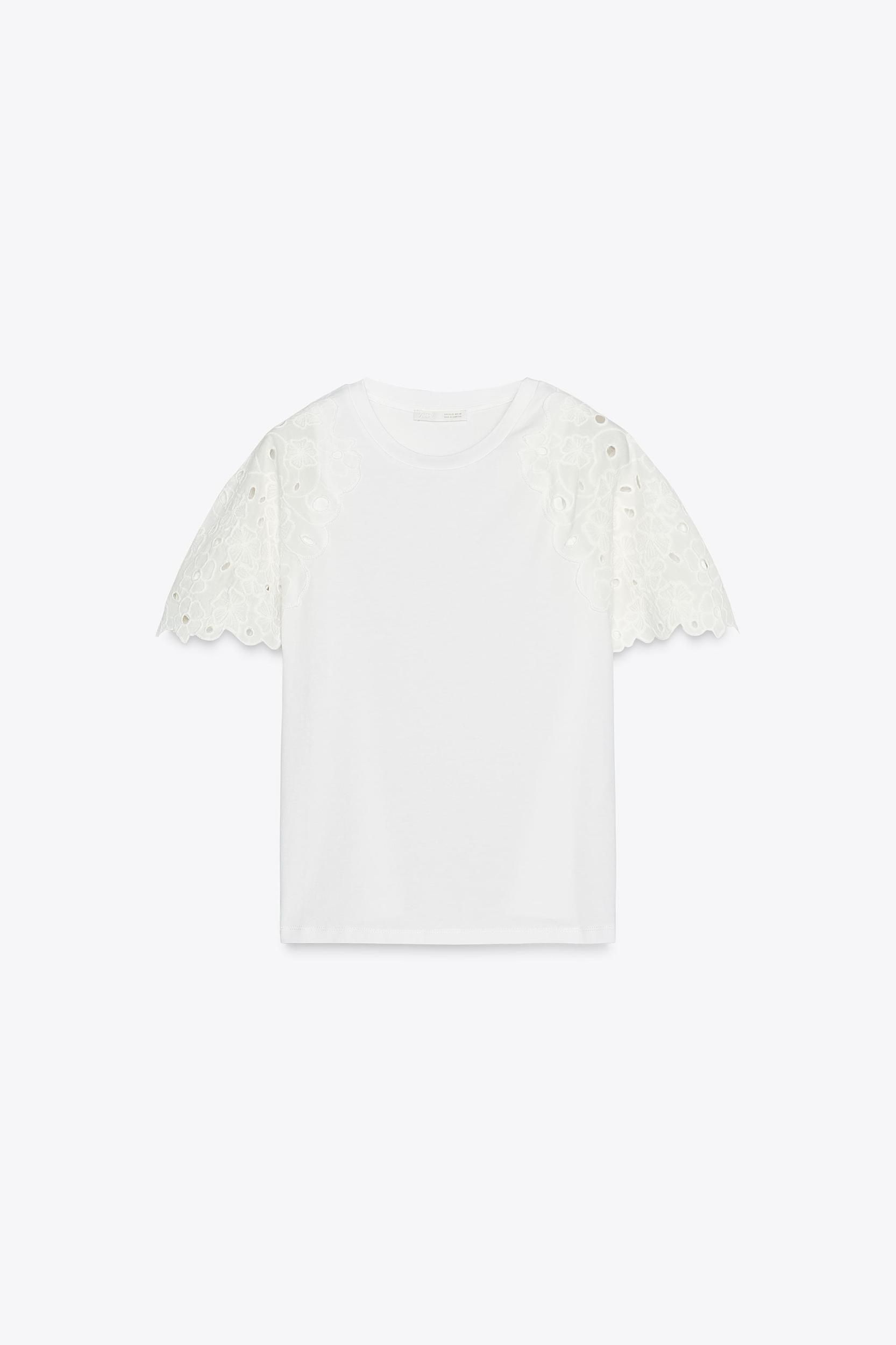 EMBROIDERED SLEEVE T-SHIRT Product Image