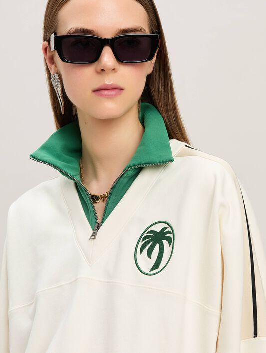 OVAL PALM ZIPPED D CREW OFF WHITE - FORE Product Image